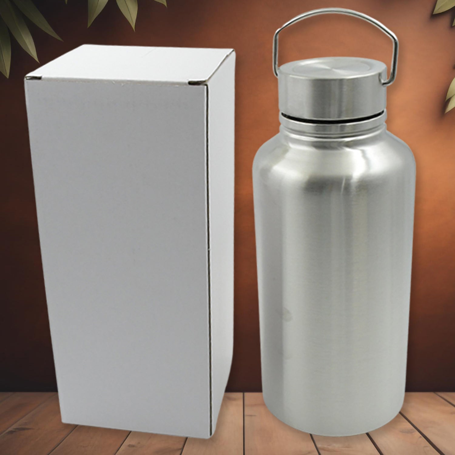 Stainless Steel Water Bottle with Handle (Large): Leak Proof, Hot & Cold, Gym - Bhavnagar Deodap