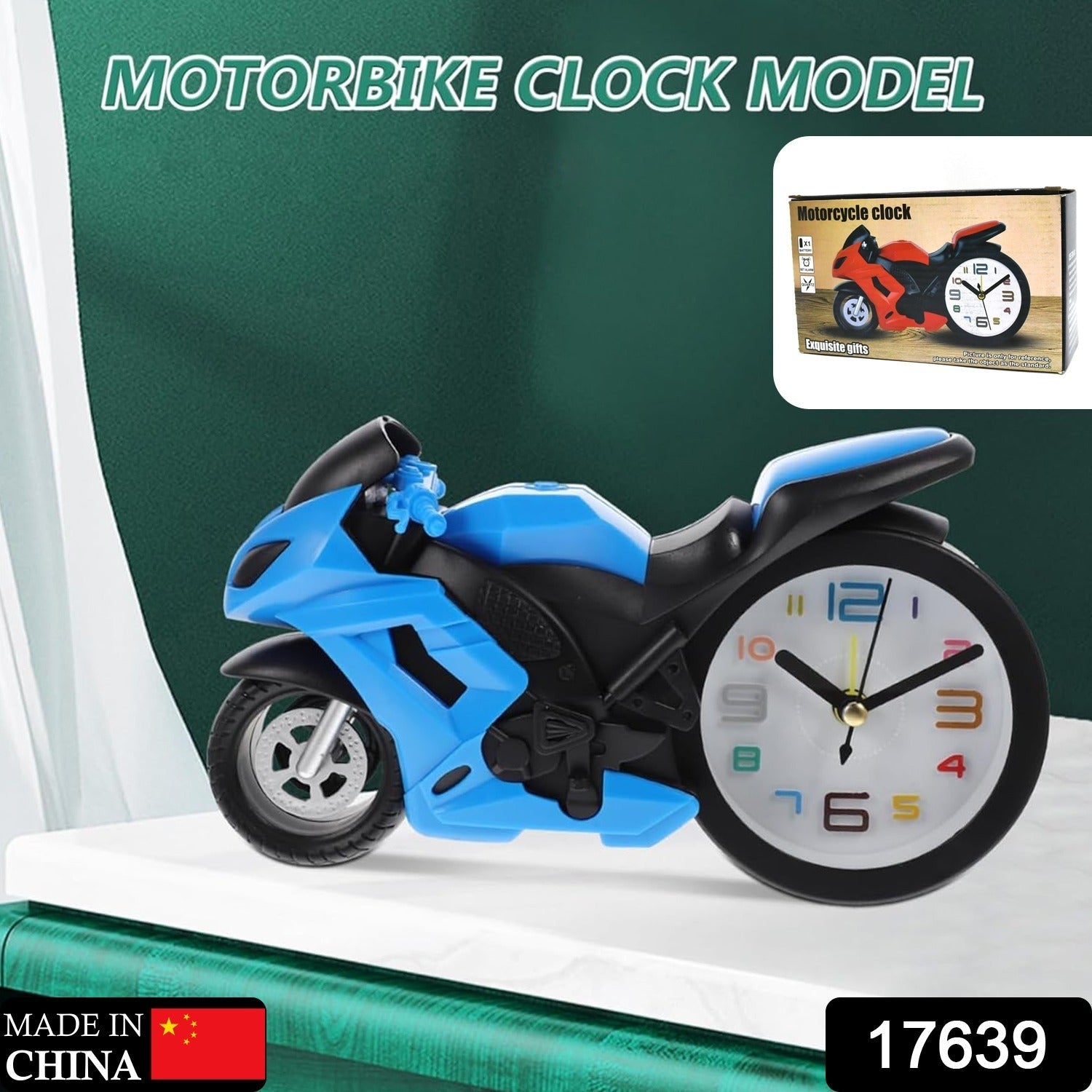 Fashioned Alarm Clock Novelty Retro Motorcycle / Motorbike Engine Style Clocks Alarm Clock Desktop Decoration Kids Gift - Bhavnagar Deodap