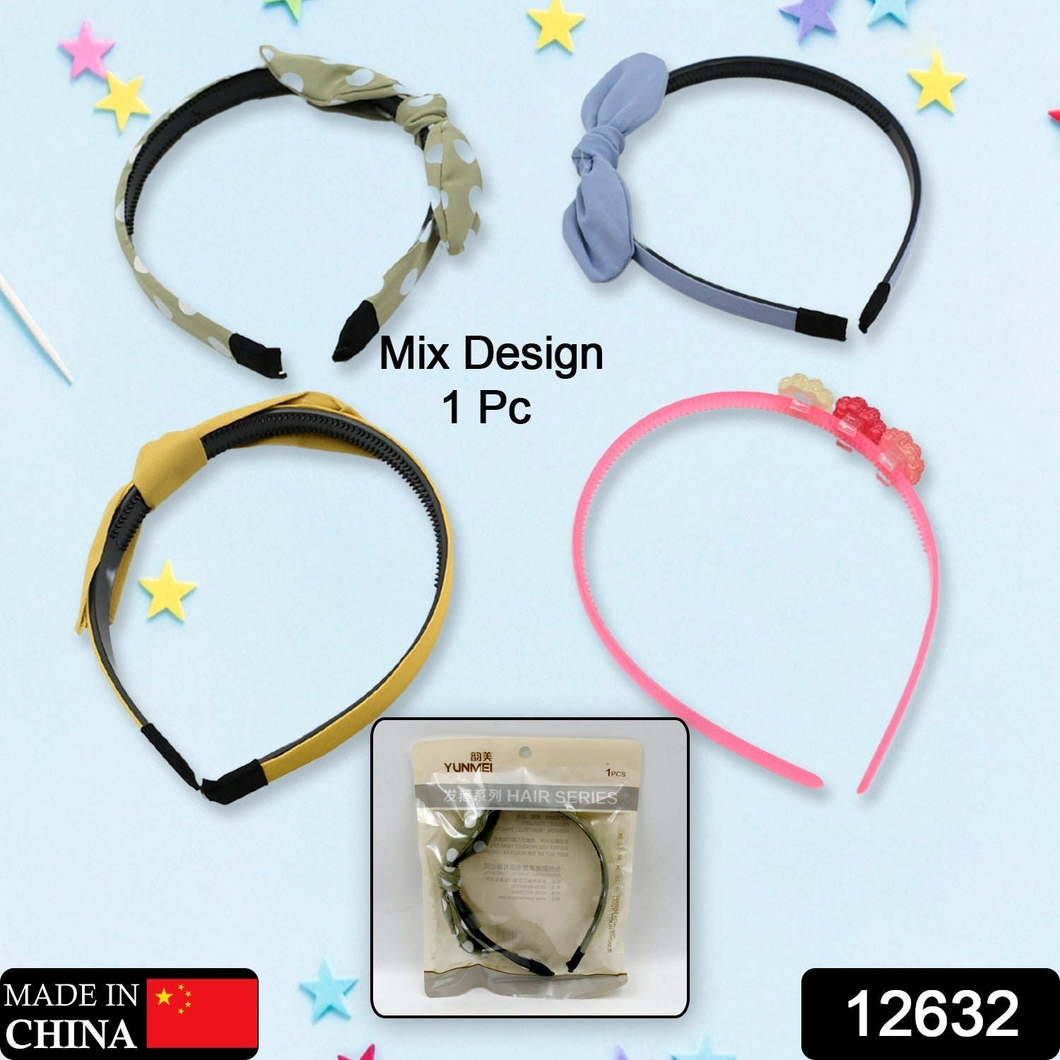 ﻿12632 Stylish Hair Accessories, Hairband / Headband for Baby Girls / Women / Hair Band Stretch Hair Accessories for Women Girls Hair Accessories Multicolor / Mix Designs - Bhavnagar Deodap