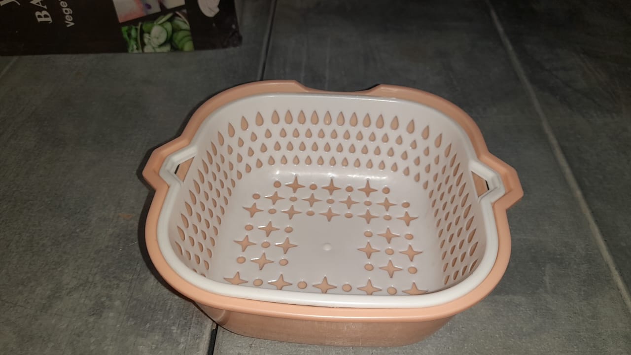 2 In 1 Basket Strainer To Rinse Various Types Of Items Like Fruits, Vegetables Etc. - Bhavnagar Deodap