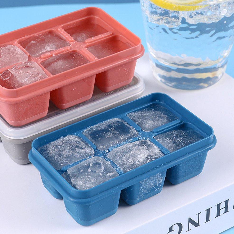 6 Grid Silicone Ice Tray used in all kinds of places like household kitchens for making ice from water and various things and all. - Bhavnagar Deodap