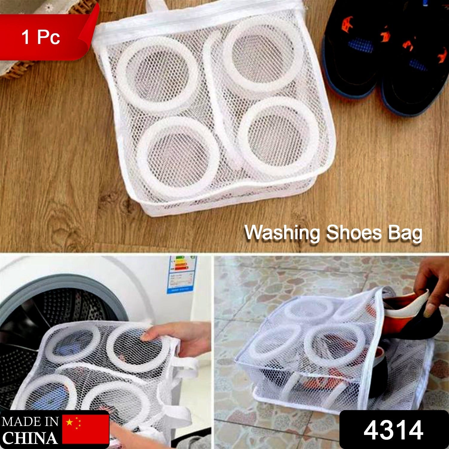 2in1 Foldable Washing Machine Shoe Bag Portable Laundry Cleaning Mesh Bags Net Pouch, Laundry Bags Travel Storage Organizer for Shoes Underwear Bath Towels Socks - Bhavnagar Deodap