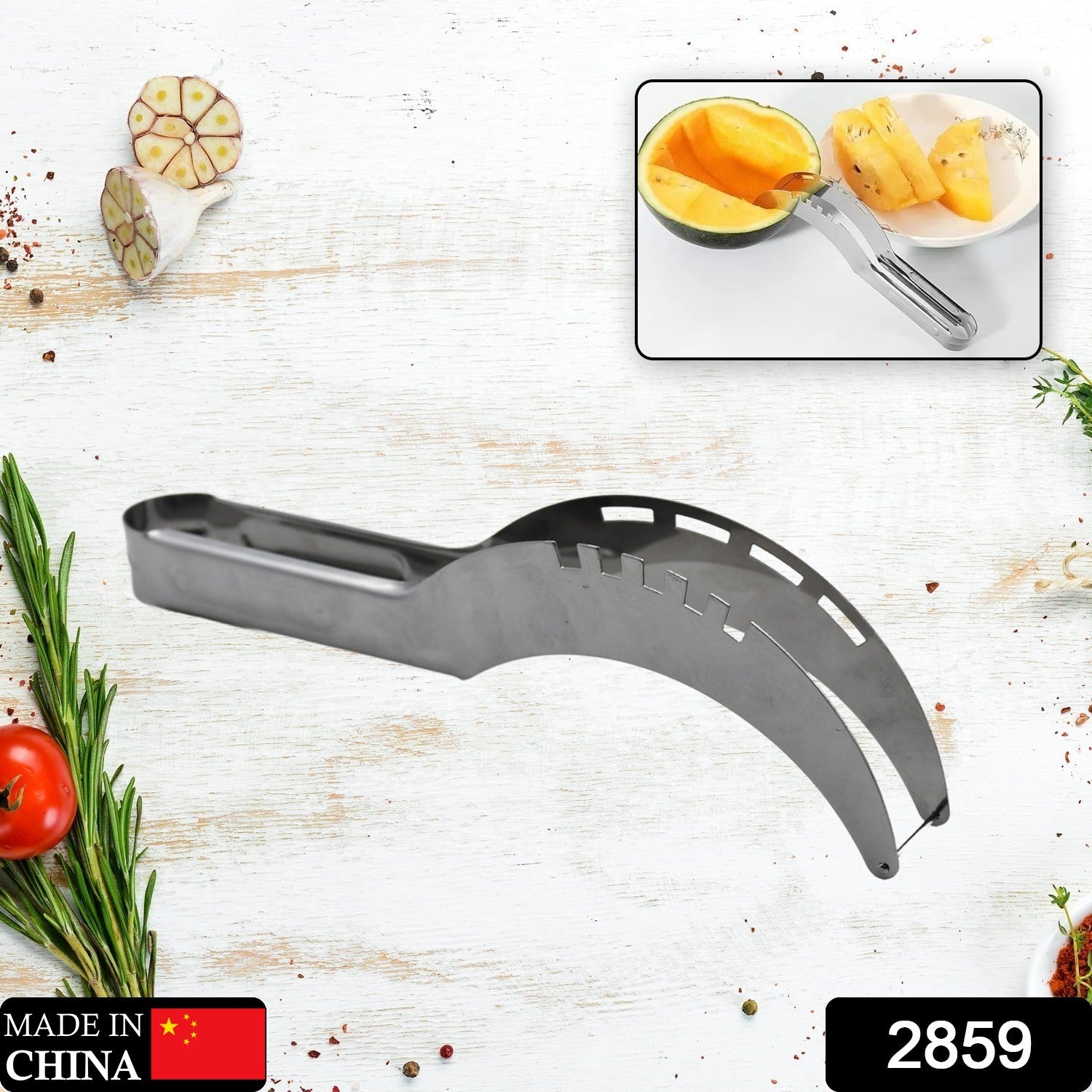 Stainless Steel Watermelon Cantaloupe Slicer Knife, Corer Fruit, Vegetable Tools Kitchen - Bhavnagar Deodap