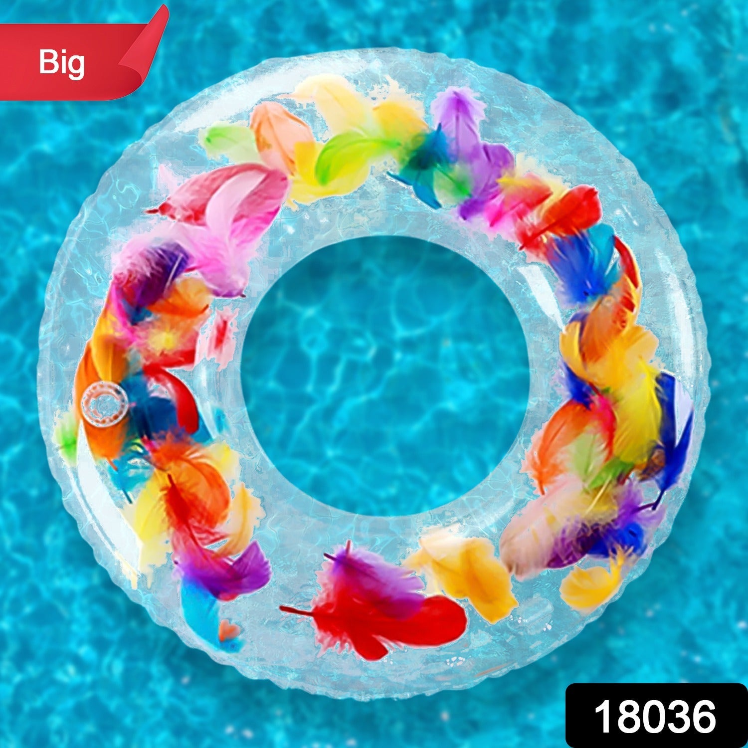 Swim Ring, For Adults, Conveniently Portable, Feathers, Swimming Ring, For Water Play, For Beaches, Swimming, Summer Vacation, Women's, Men's (1 Pc) - Bhavnagar Deodap