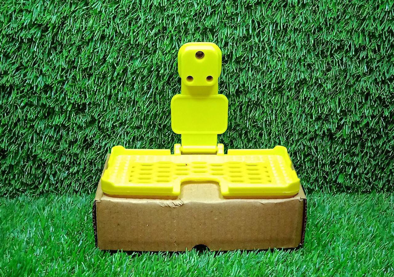 Multi-Purpose Wall Holder Stand for Charging Mobile Just Fit in Socket and Hang (Yellow) - Bhavnagar Deodap