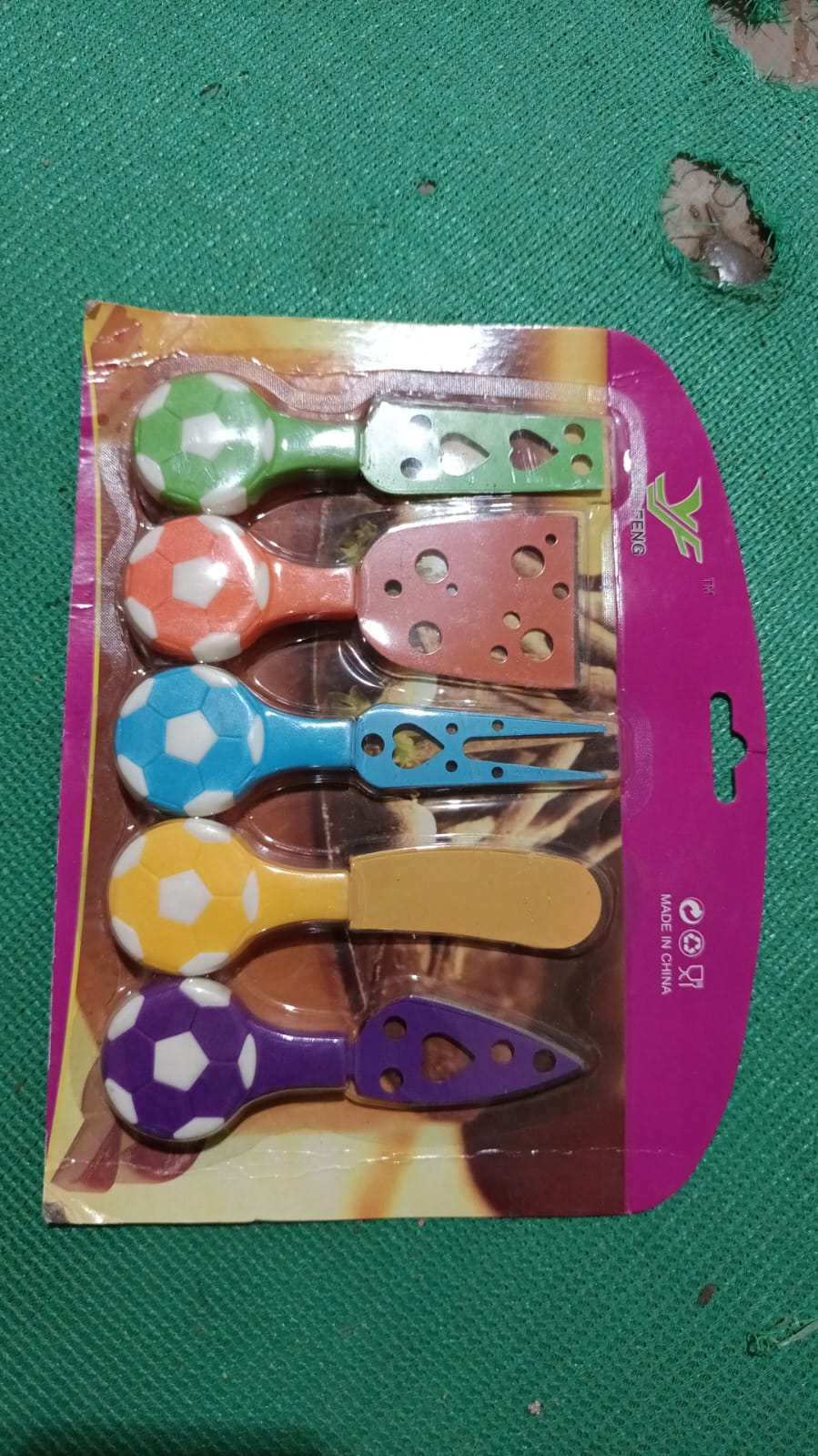 Football Soccer Cheese Knife Set (5 Pcs Set) - Bhavnagar Deodap