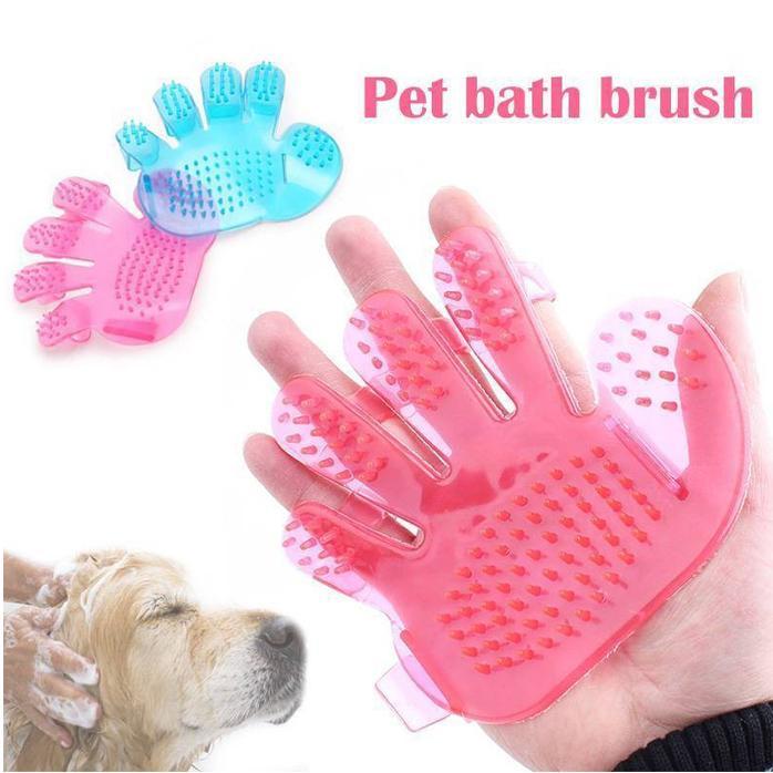 Rubber Pet Cleaning Massaging Grooming Glove Brush - Bhavnagar Deodap