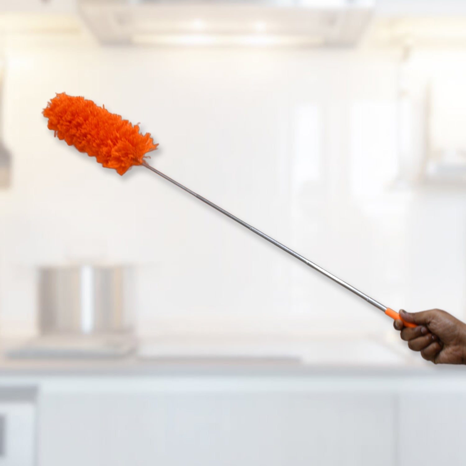 Adjustable Long Handle, Microfiber Duster for Cleaning, Microfiber Hand Duster Washable Microfiber Cleaning Tool Extendable Dusters for Cleaning Office, Car, Computer, Air Condition, Washable Duster - Bhavnagar Deodap