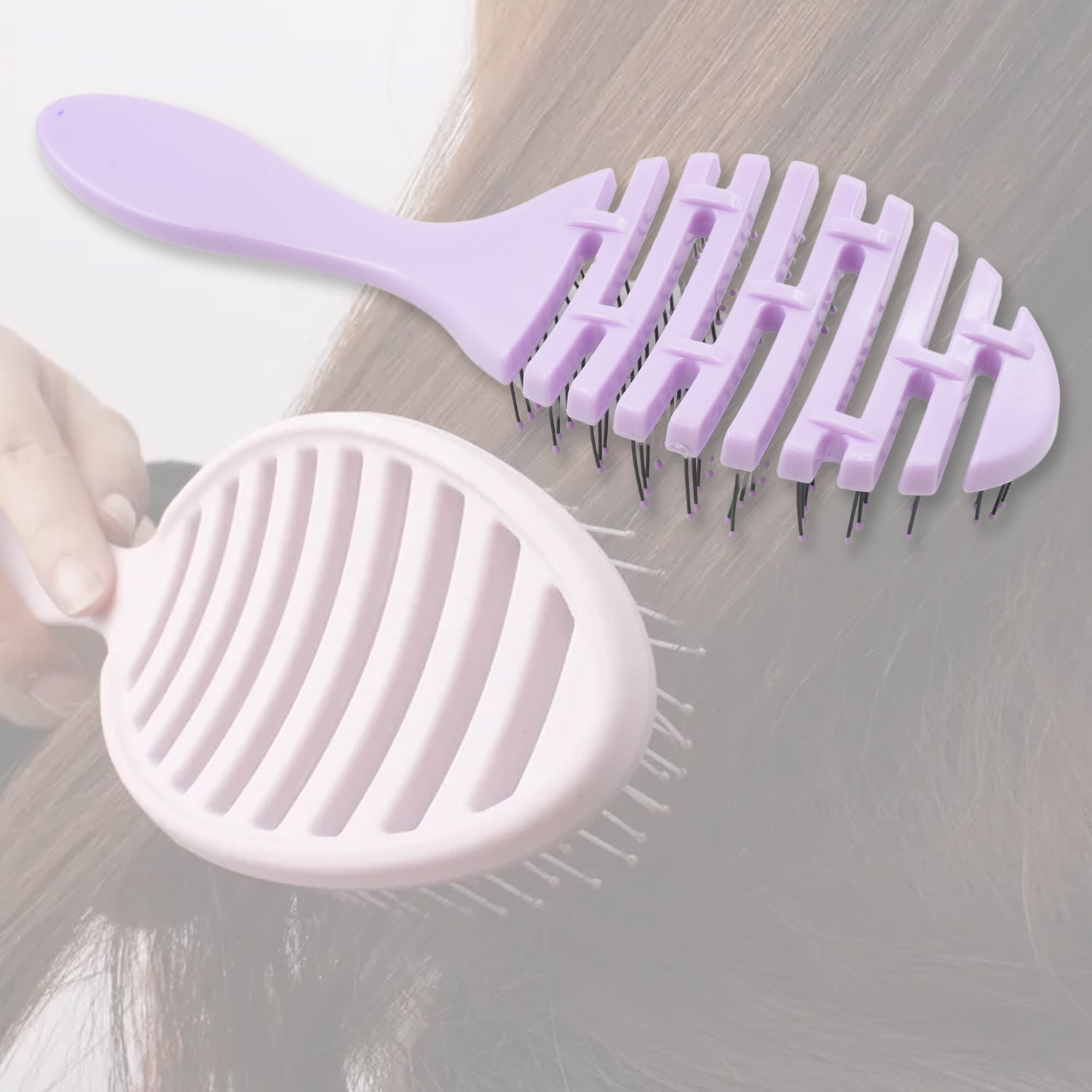 Anti-static Scalp Massage Hair Brush Comb for Curly Straight Hair,  Womens Hair Brush Wet, Detangling Brush for Curly Hair Detangler, Wet Hair Brush Detangler, Girls Hair Brush (1 Pc ) - Bhavnagar Deodap