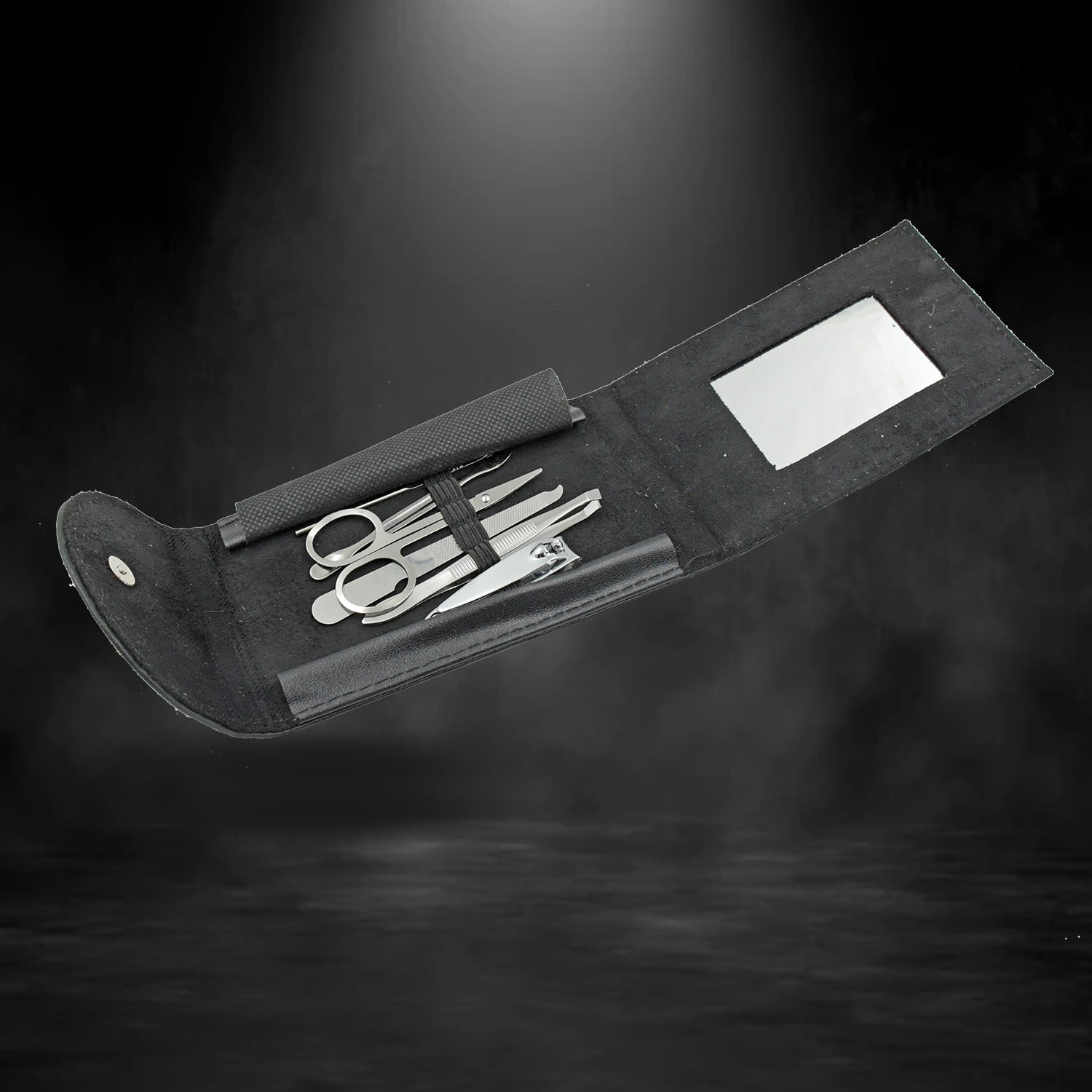 6-in-1 Nail Care Kit: Clippers, Trimmers, Mirror & Travel Case - Bhavnagar Deodap