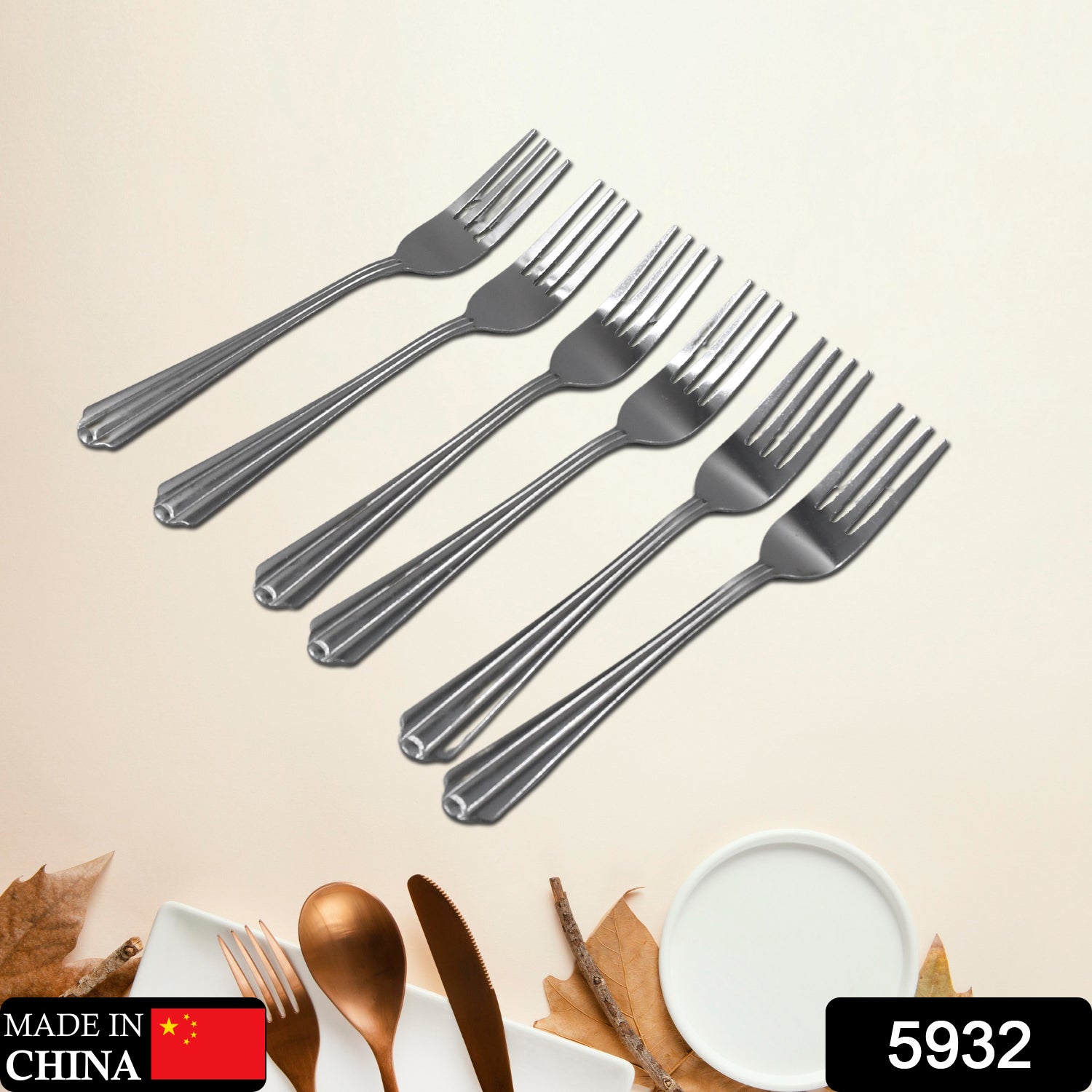 STEEL FORKS SET OF 6 - FORK SET FOR HOME AND KITCHEN FORK HIGH QUALITY PREMIUM FORK SET (6 PC SET ) - Bhavnagar Deodap