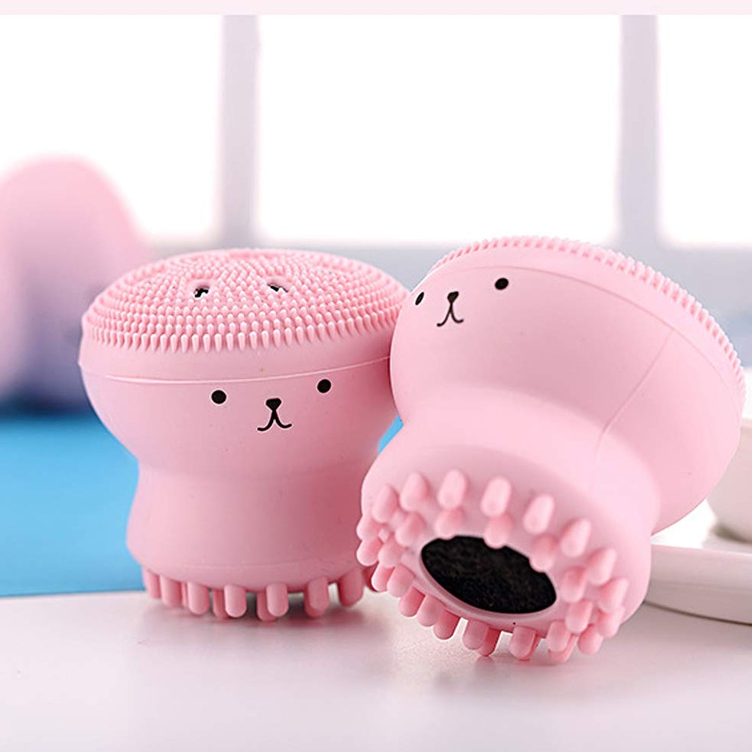 Facial Cleansing Brushes, Cute Octopus Shape Silicone Face Scrubber Massager Skincare Tool (1PC) - Bhavnagar Deodap