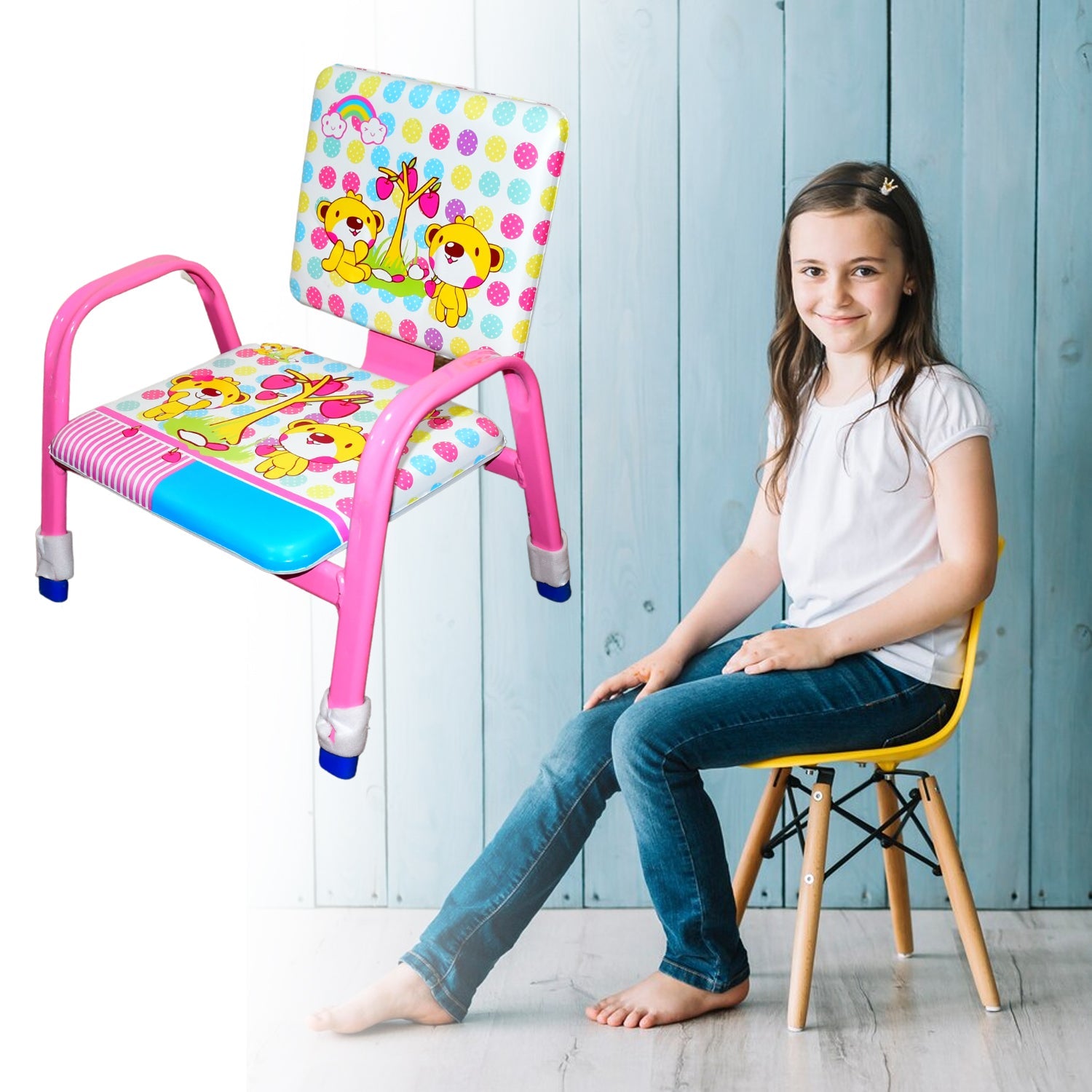 Cartoon Baby Chair Strong Steel Cushion & Comfortable Baby Chair High Quality Chair (1 Pc) - Bhavnagar Deodap