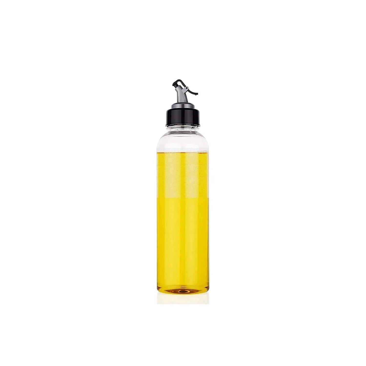 1ltr Plastic Oil Dispenser With Lid - Clear, Drip Free Spout, Controlled Use. - Bhavnagar Deodap