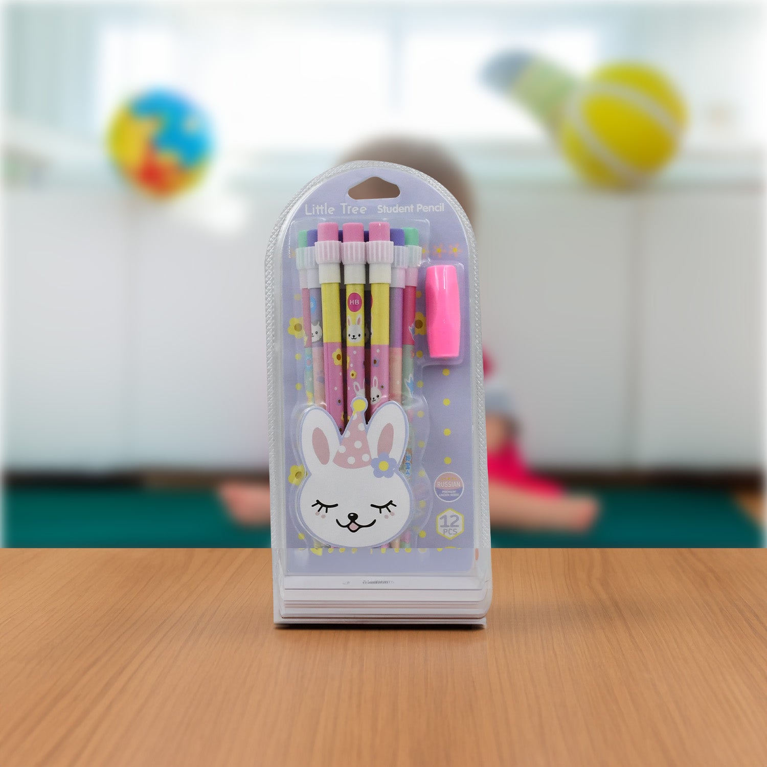 Cute Rabbit Bear Drawing Graphite Writing Pencil Set with Pencil Sharpener & Eraser, Pencil and Eraser Set with Eraser for Kids, for Girls, Fancy School Stationary, Birthday Party Return Gift (14 Pc Set) - Bhavnagar Deodap