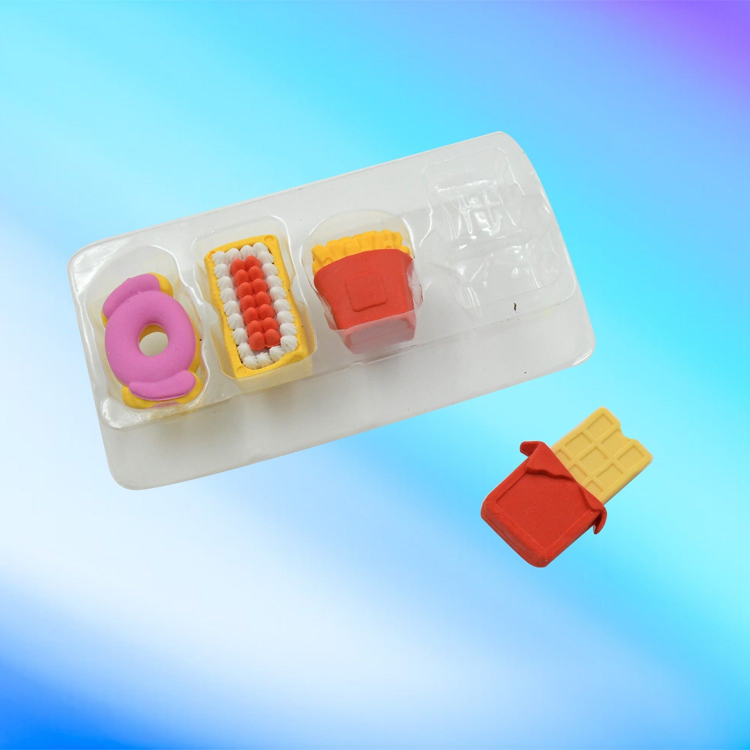 Fun Erasers for Kids! Mix & Match: Food & Drink Erasers (Set of 1) - Bhavnagar Deodap