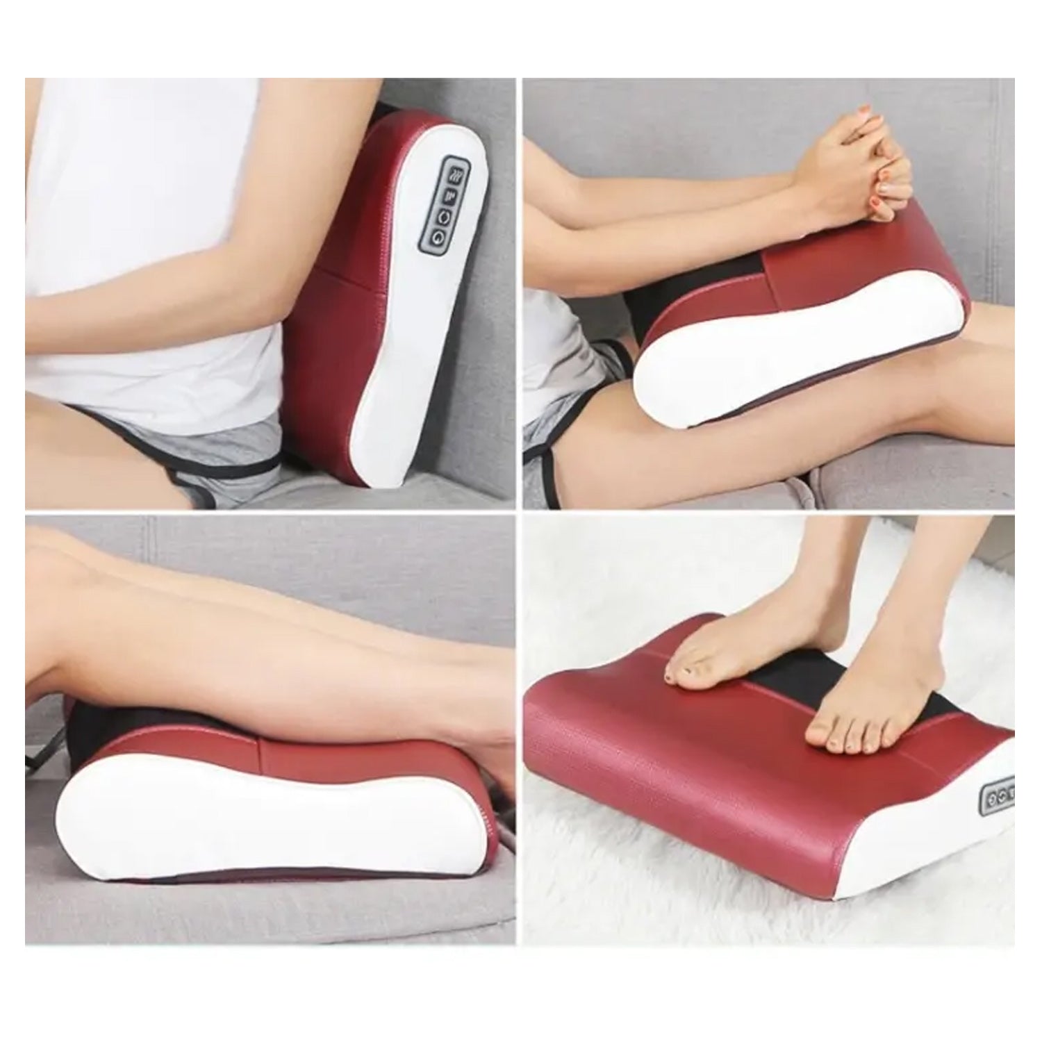 Electric Neck Waist Back Massager Neck Massager Multipurpose Neck Massage Pillow Deep Tissue Massage Nodes Electric Pillow with Heat for Shoulders Calf Legs Feet Hands - Bhavnagar Deodap