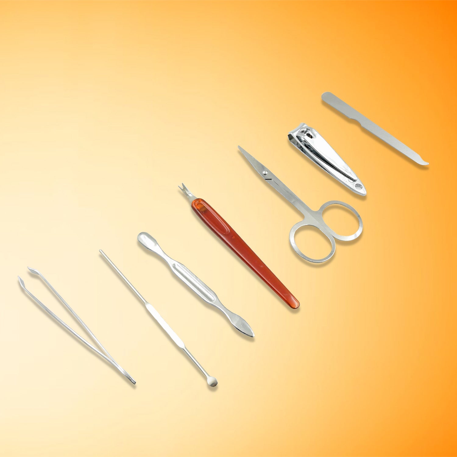 Nail Care Set / Kit / Case, Fingernail Clipper, Manicure Set, Stainless Steel Nail Cutter Set ,Manicure Toe Nail Clippers Care Tools with Lightweight and Beautiful Travel Case (7 pc Set) - Bhavnagar Deodap