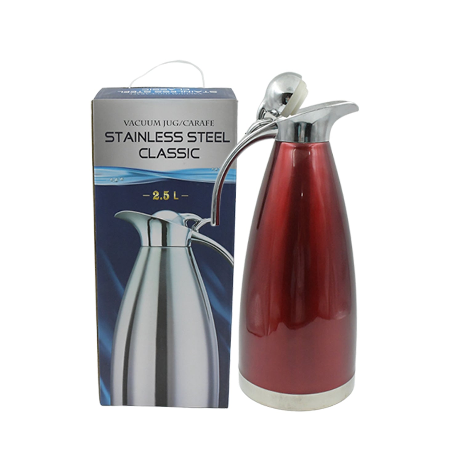 Vacuum Insulated Kettle Jug (Stainless Steel): 2.5L Sizes - Bhavnagar Deodap