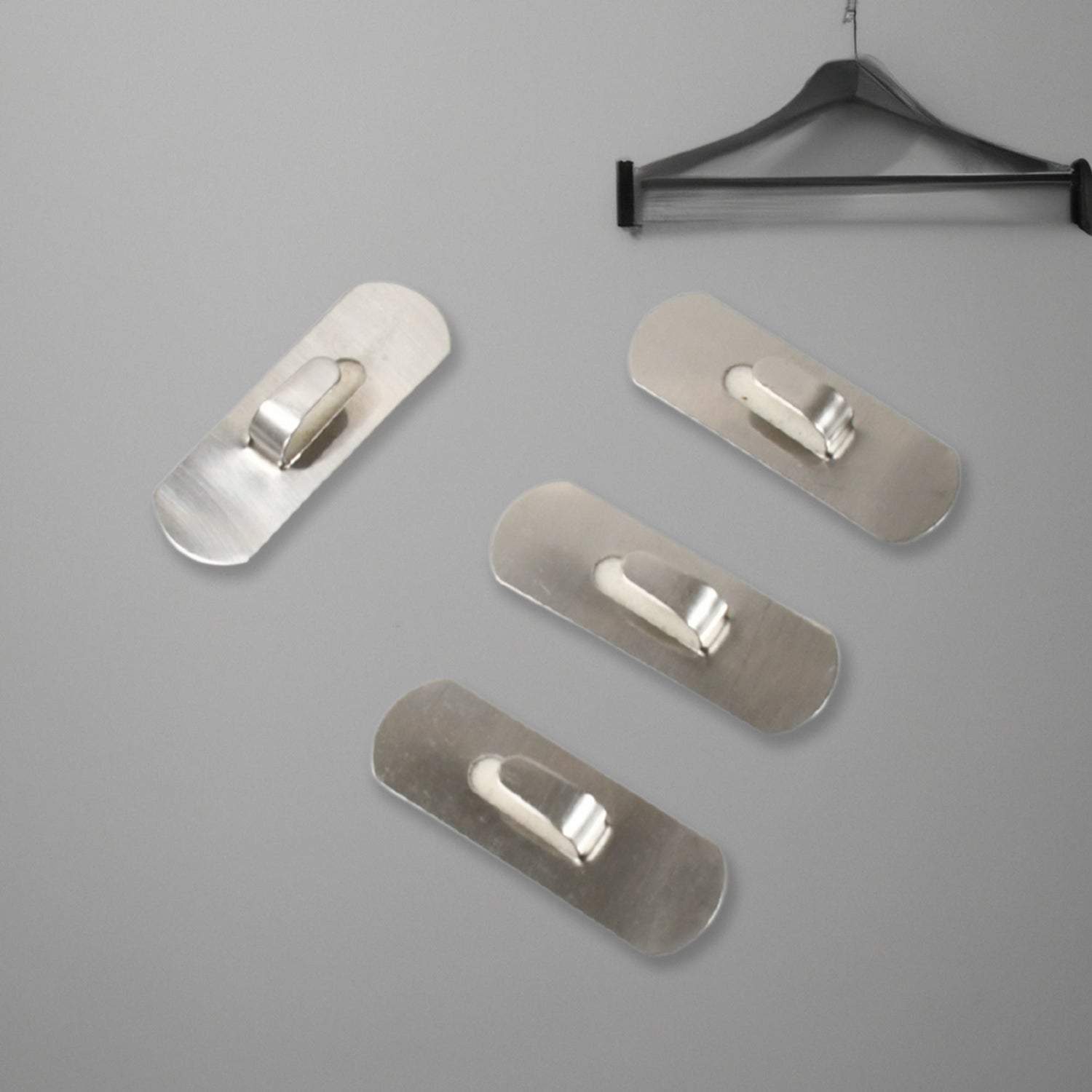 Self- Adhesive Hooks, Heavy Duty Wall Hooks Hangers Stainless Steel Waterproof Sticky Hooks for Hanging Robe Coat Towel Kitchen Bathroom and. - Bhavnagar Deodap