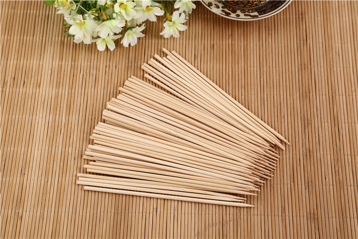 Natural Bamboo Wooden Skewers / BBQ Sticks for Barbeque and Grilling - Bhavnagar Deodap