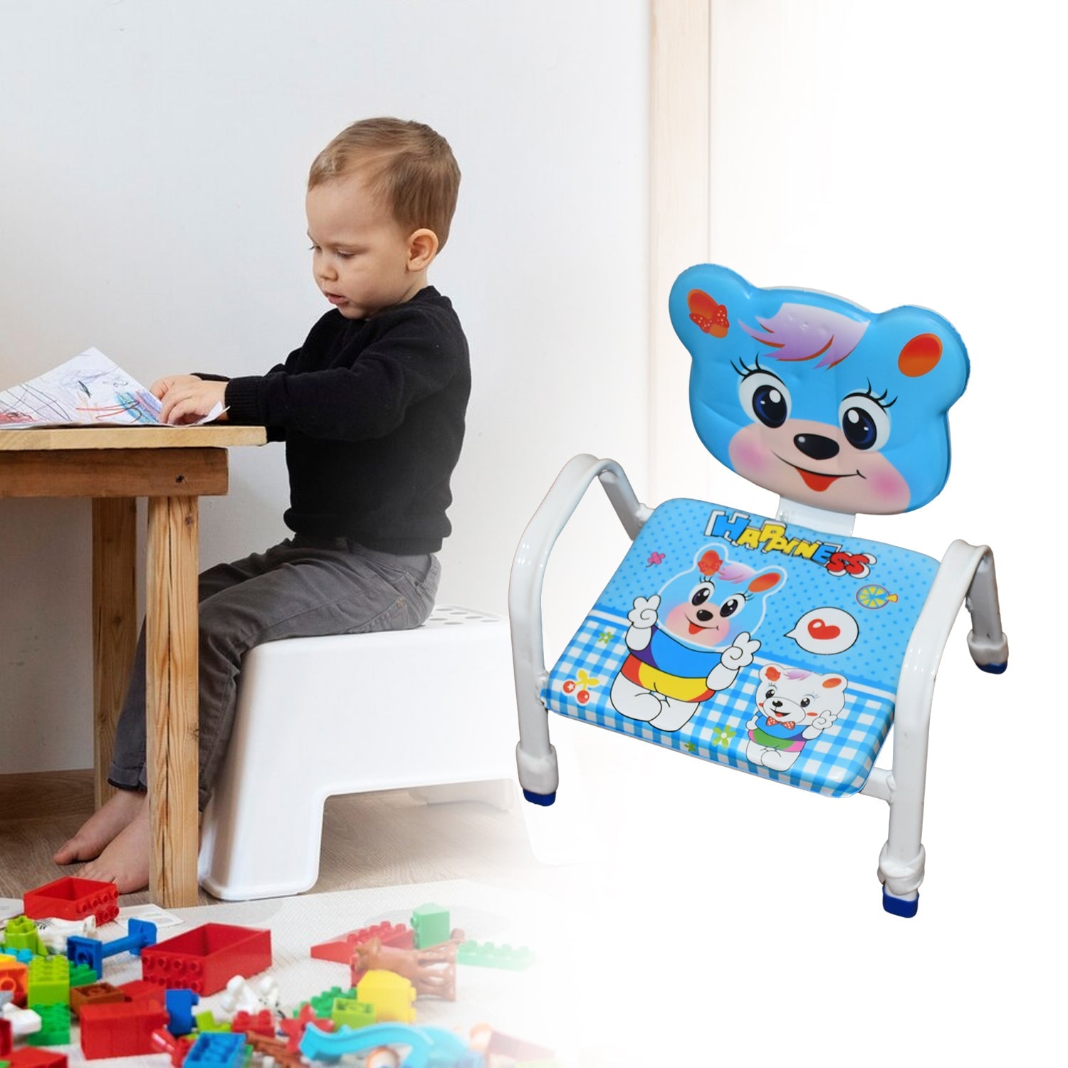 Cartoon Baby Chair Strong Steel Cushion & Comfortable Baby Chair High Quality Chair (1 Pc) - Bhavnagar Deodap