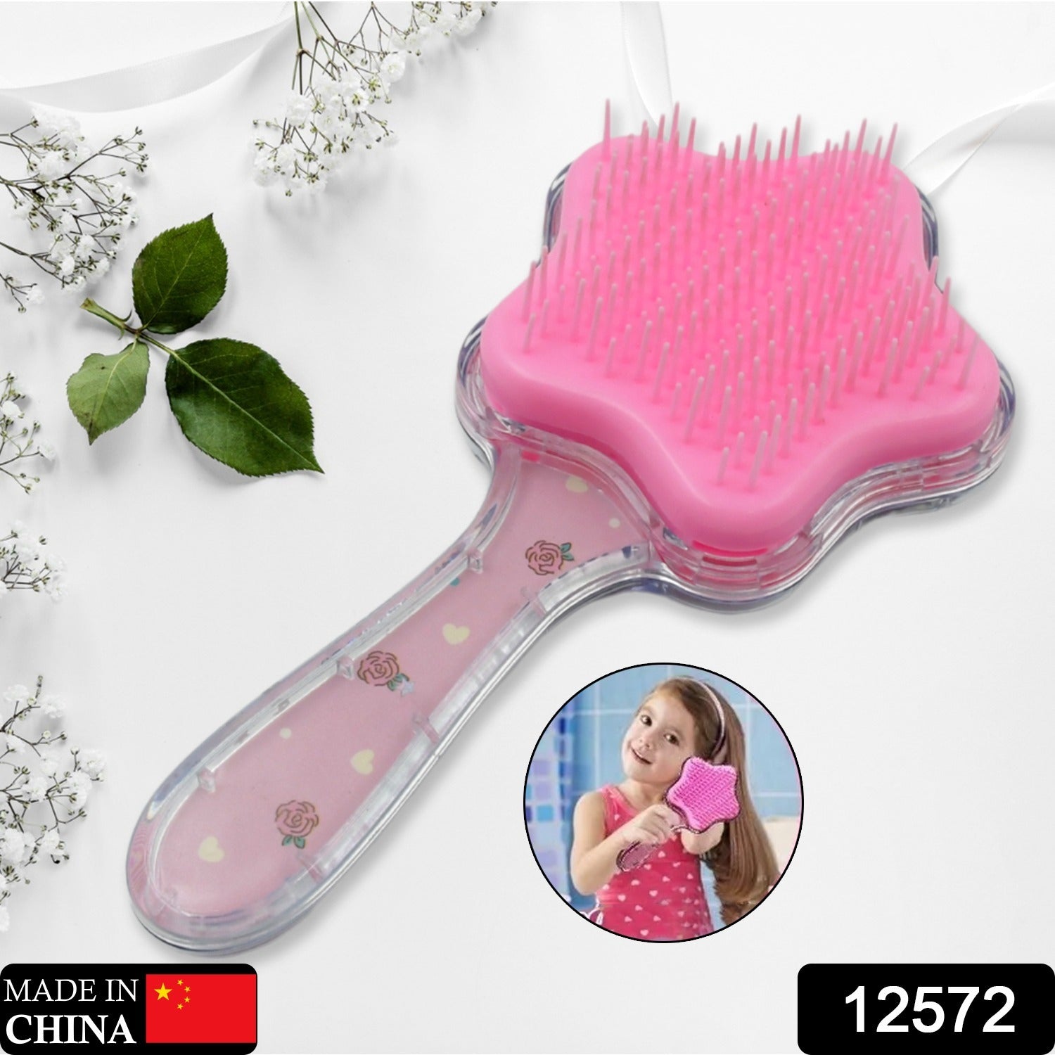 Cartoon Hair Brush Massage Shower Comb Blur Wet Salon Hair Brushes Hair Styling Tools, Glitter Comb, Soft & Smooth Brush, Mermaid Brush For Kids Return Gifts For Kids (1 Pc ) - Bhavnagar Deodap