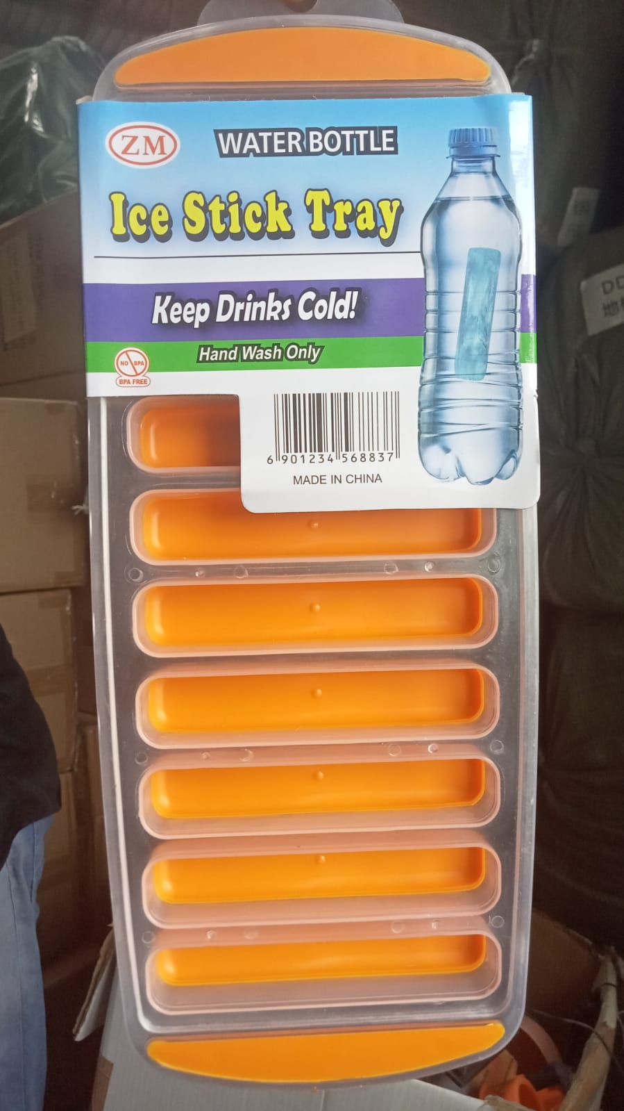 Water Bottle Long Stick Ice Cube Trays with Easy Push Pop Out Narrow Ice Stick Cubes Assorted Color Silicone Bottom Ice Stick Tray - Bhavnagar Deodap