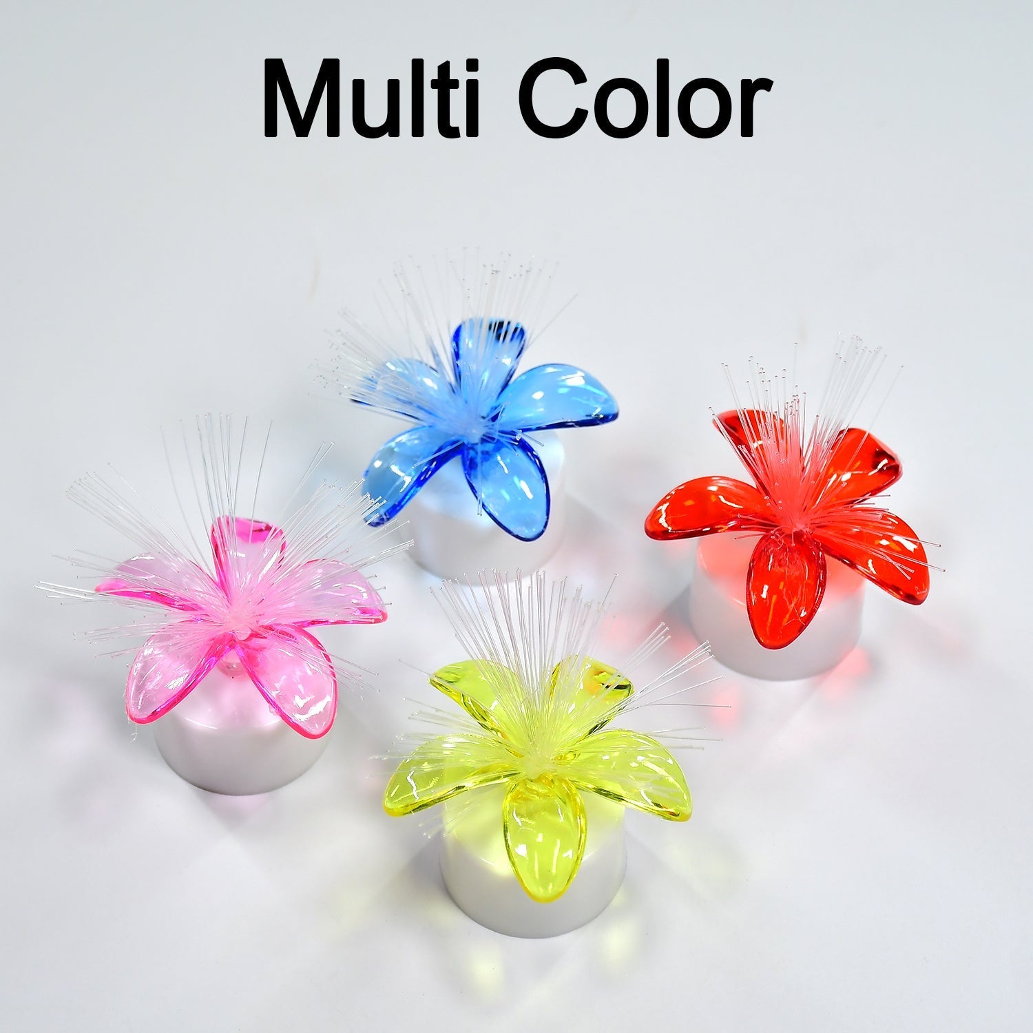 6237 Fiber Optic Light, Mini Color Change LED Table Centerpieces,  Light Up Candle - Pack of 12 