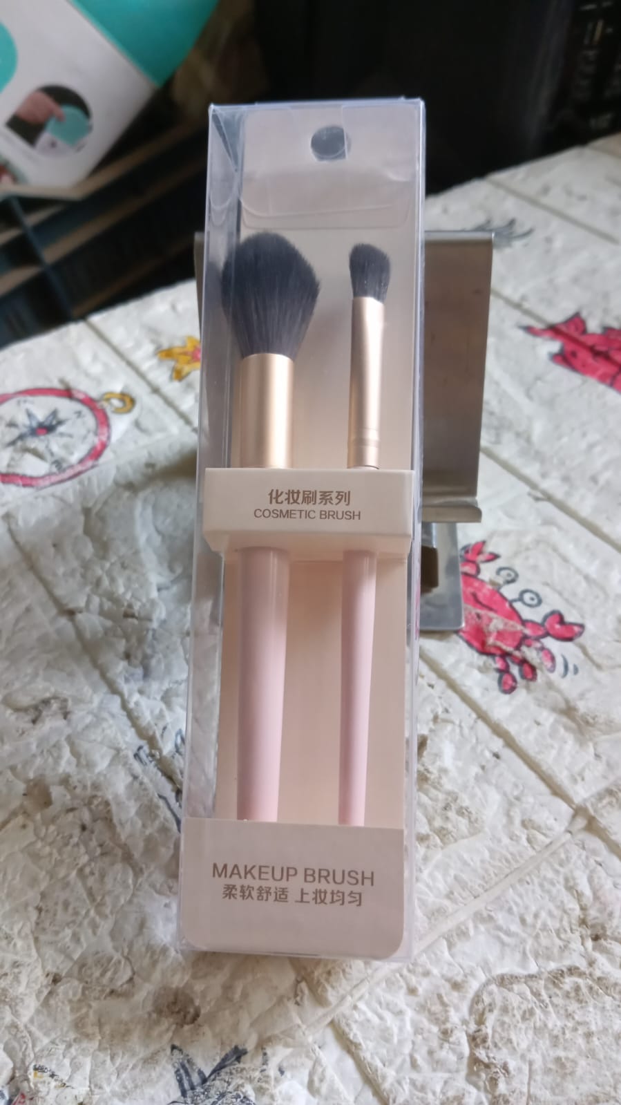 Beauty Face Brushes, Synthetic Bristle Professional Face And Eye Makeup Brushes, Eyeshadow Eyeliner Eyebrow, For Cream, Liquid And Powder Formulation (2 Pc) - Bhavnagar Deodap