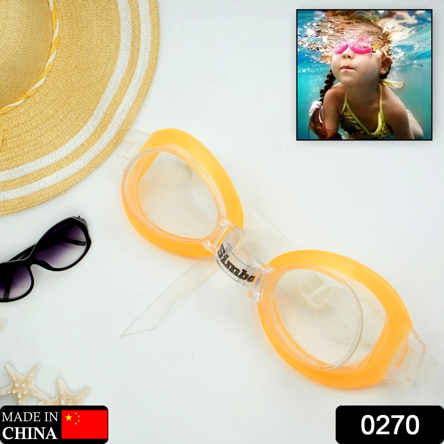 Cute Design Adjustable Swimming Goggles Summer Season Pool Party Swim Sunglasses For Kids Boys, Clear Vision Anti-Fog Waterproof (1 Pc ) - Bhavnagar Deodap