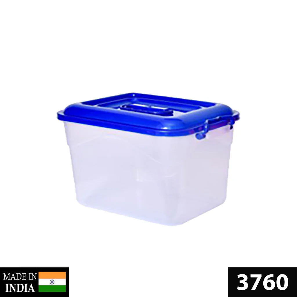 Plastic Container with Side Lock-Handle for Flour, Pulses, Cereal, Atta, Rice, Snacks Etc (3.5 KG) - Bhavnagar Deodap