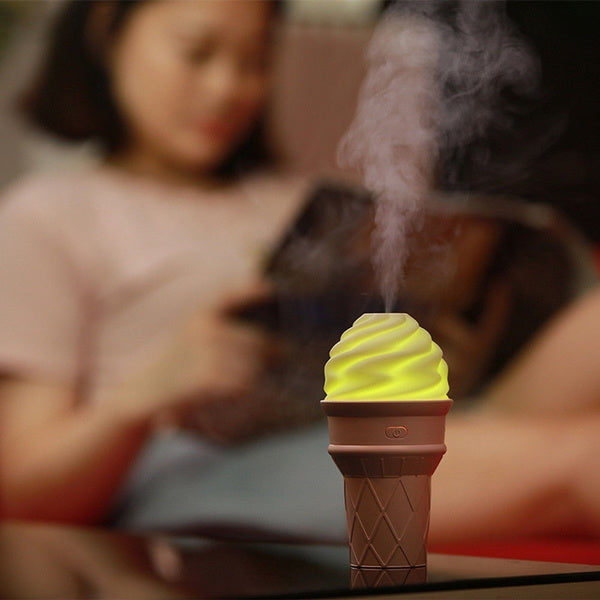 Ice Cream Design LED Humidifier for Freshening Air & Fragrance (Multicoloured) - Bhavnagar Deodap
