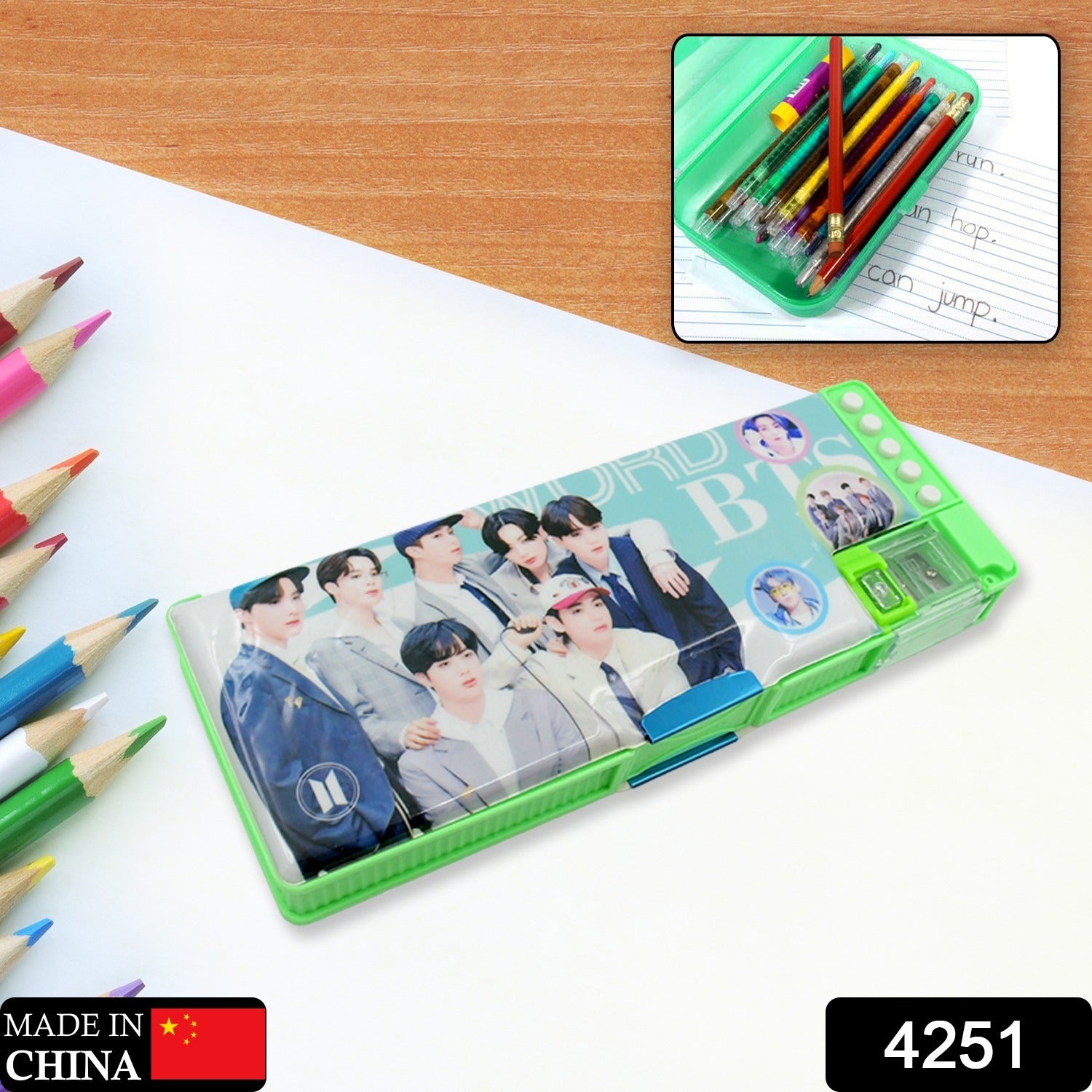 Multipurpose Compass Box (2 Compartments): Cartoon Pencil Case for Kids - Bhavnagar Deodap