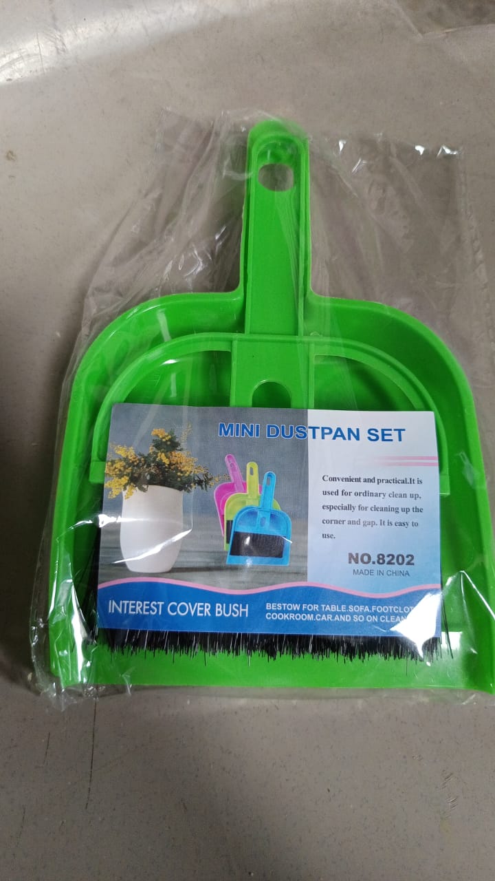 Mini Dustpan with Brush Broom Set for Multipurpose Cleaning - 2 pcs - Bhavnagar Deodap