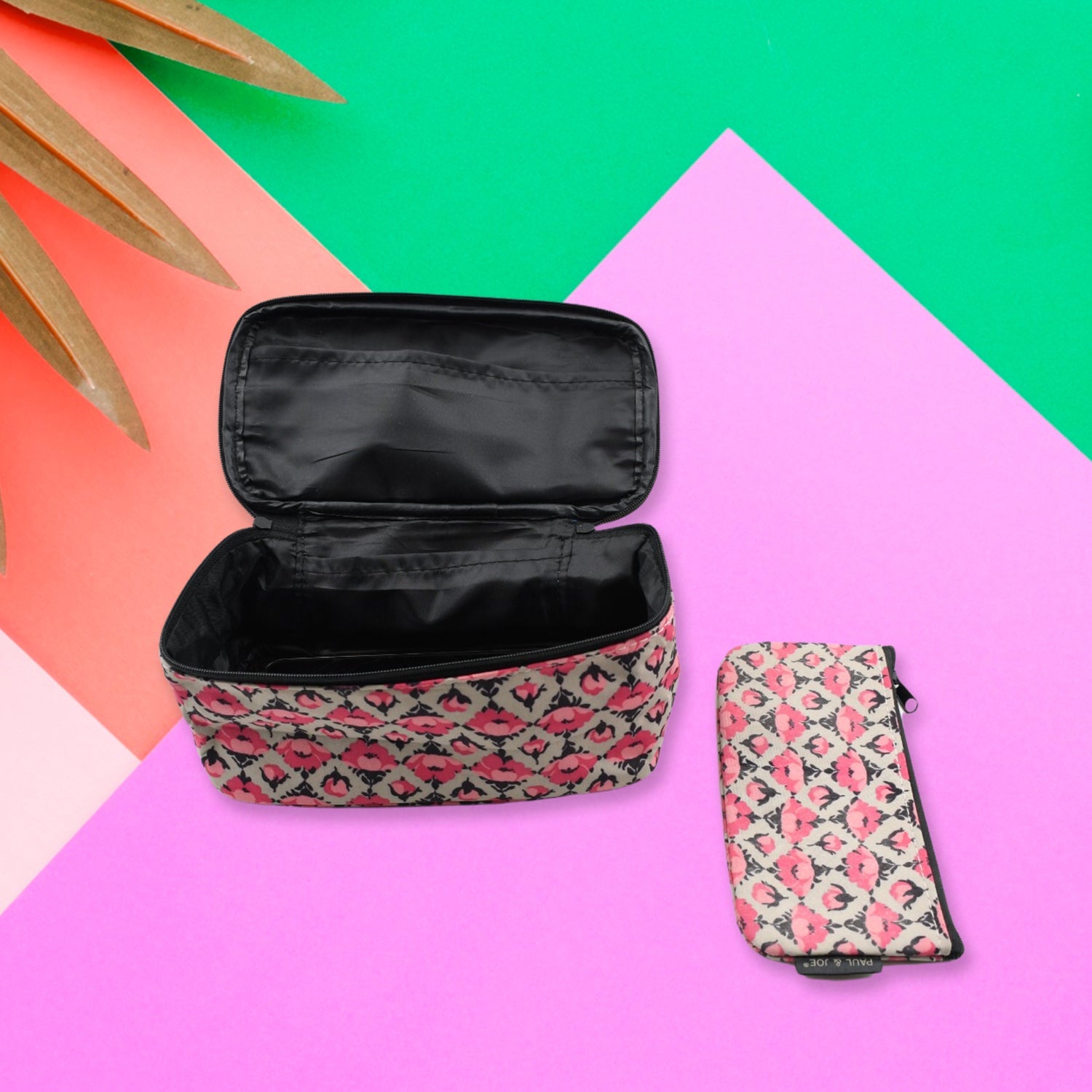 Decor Travel Makeup Bag with Small pouch Portable Organizer Makeup Cosmetic Train Case Large Capacity for Cosmetics Makeup Brushes and Toiletry Jewelry for More Storage - Bhavnagar Deodap