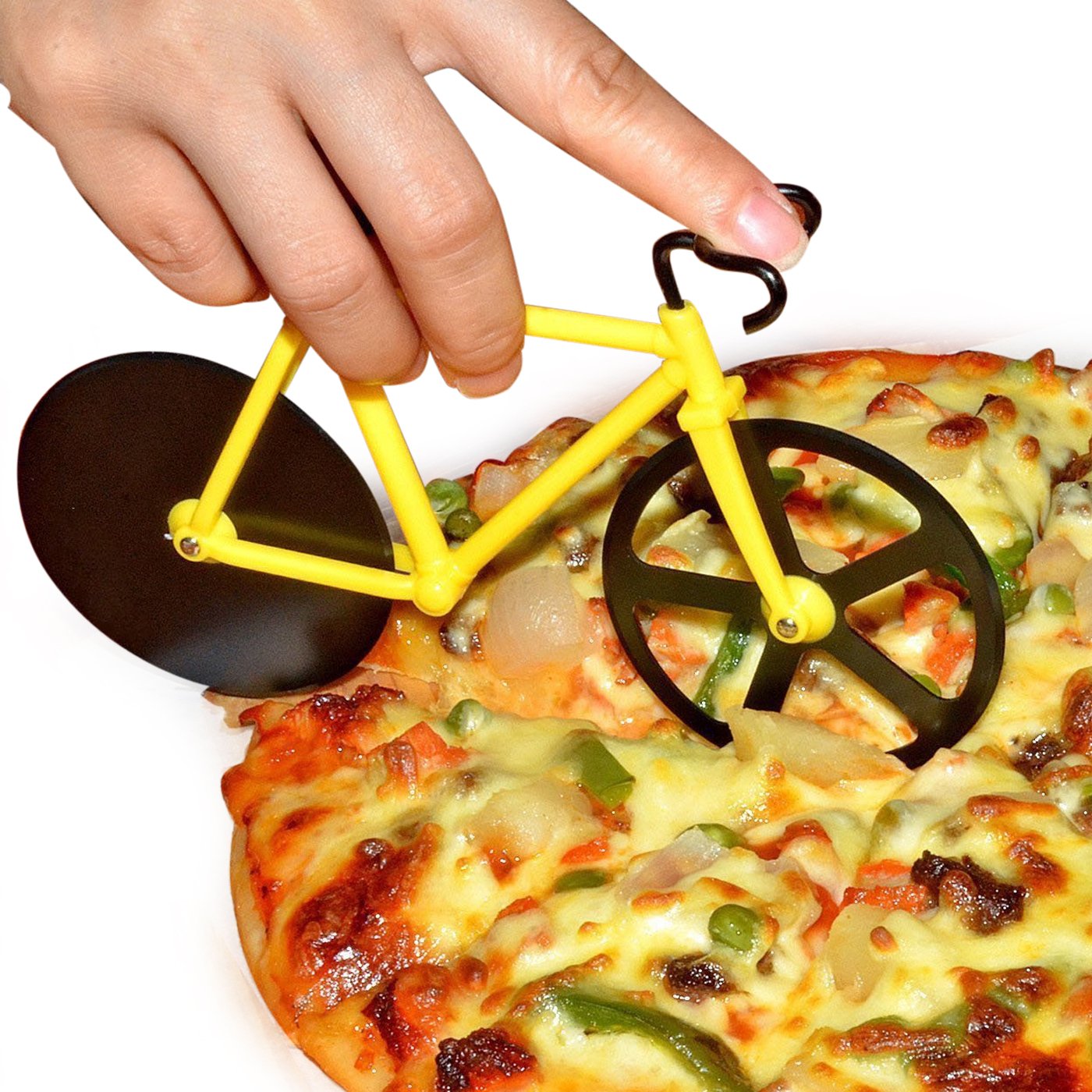 Bicycle Pizza Cutter (1 Pc): Stainless Steel, Unbreakable Handle - Bhavnagar Deodap