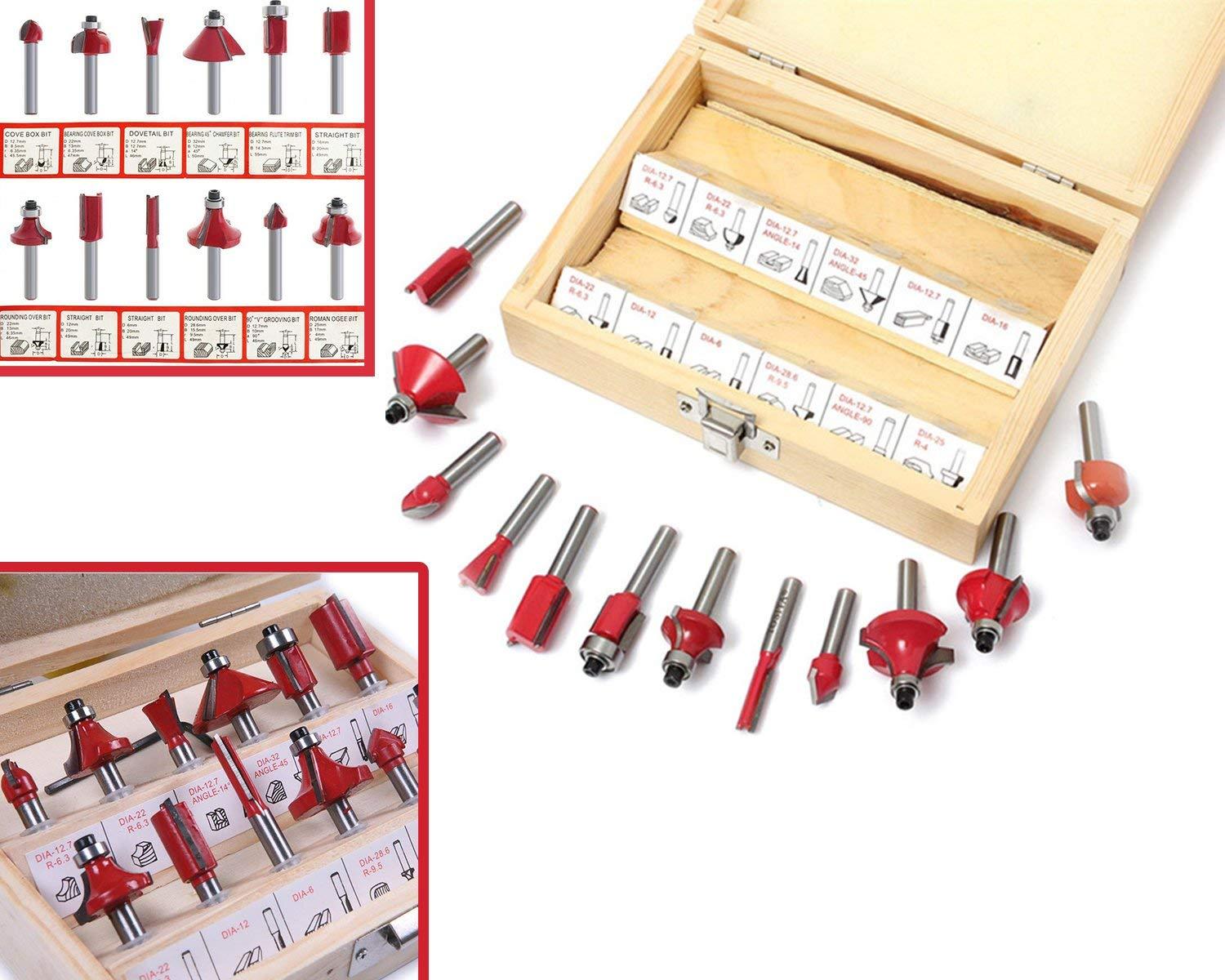 12 / 15pcs Milling Cutter Router Bit Set - Bhavnagar Deodap