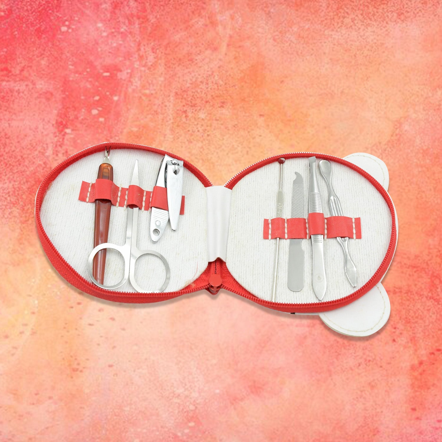 Nail Care Set / Kit / Case, Fingernail Clipper, Manicure Set, Stainless Steel Nail Cutter Set ,Manicure Toe Nail Clippers Care Tools with Lightweight and Beautiful Travel Case (7 pc Set) - Bhavnagar Deodap