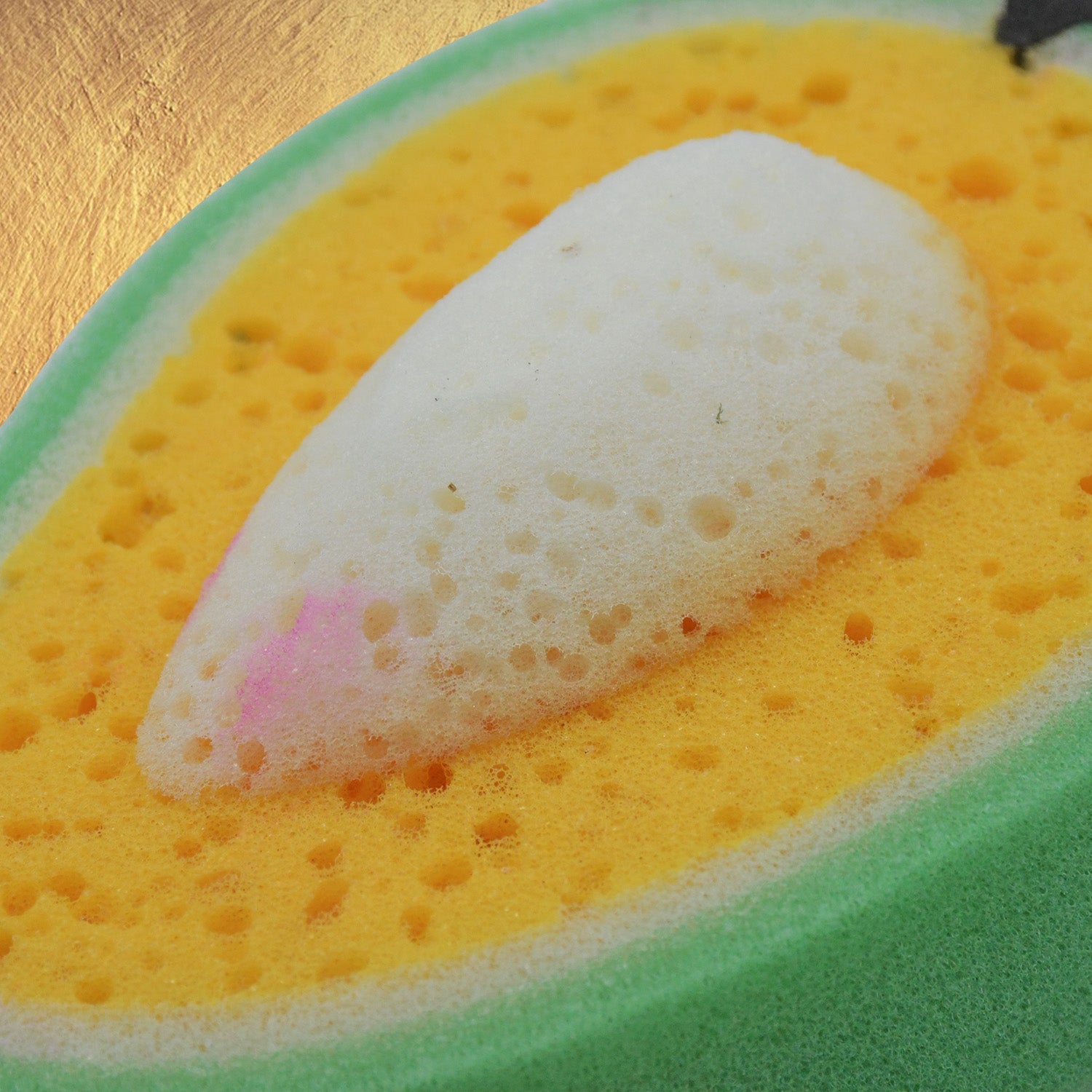 Multipurpose Mango Dish Sponge: Cleans Kitchen & Bath (Soft & Durable, 1 Pc) - Bhavnagar Deodap