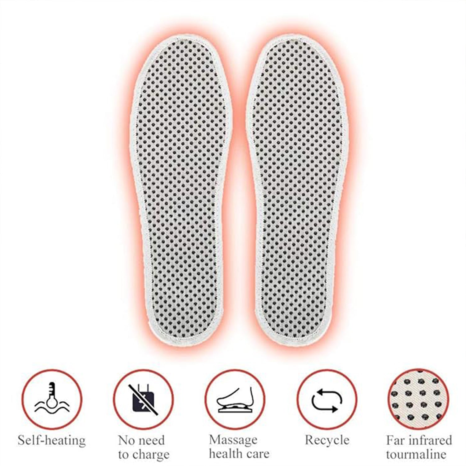 Massage Magnetic Self Heating Insole Shoe, Heating Insole for Women Men - Unisex Warm Insole - Thermal Insoles - Tourmaline Self Heating Shoe Inserts - Warm Shoe Pad (1 Pair) - Bhavnagar Deodap