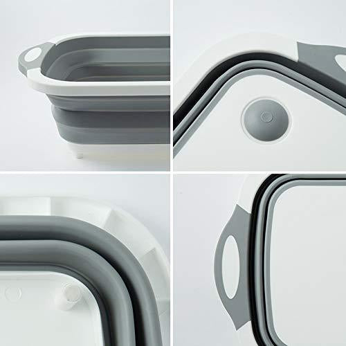 Foldable Chopping Board, Dish Rack, Washing Bowl & Draining Basket, 3in1 Multi-Function - Bhavnagar Deodap