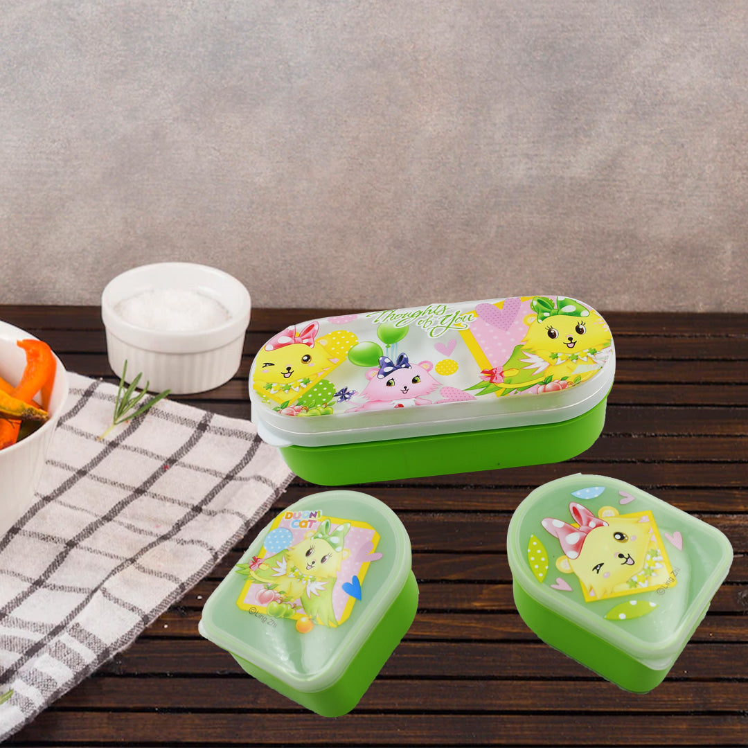 Tiffin Box Smart Lunch Box High Quality 3 box Lunch Box Leak Proof Lunch Box For Home & School, Office Use - Bhavnagar Deodap