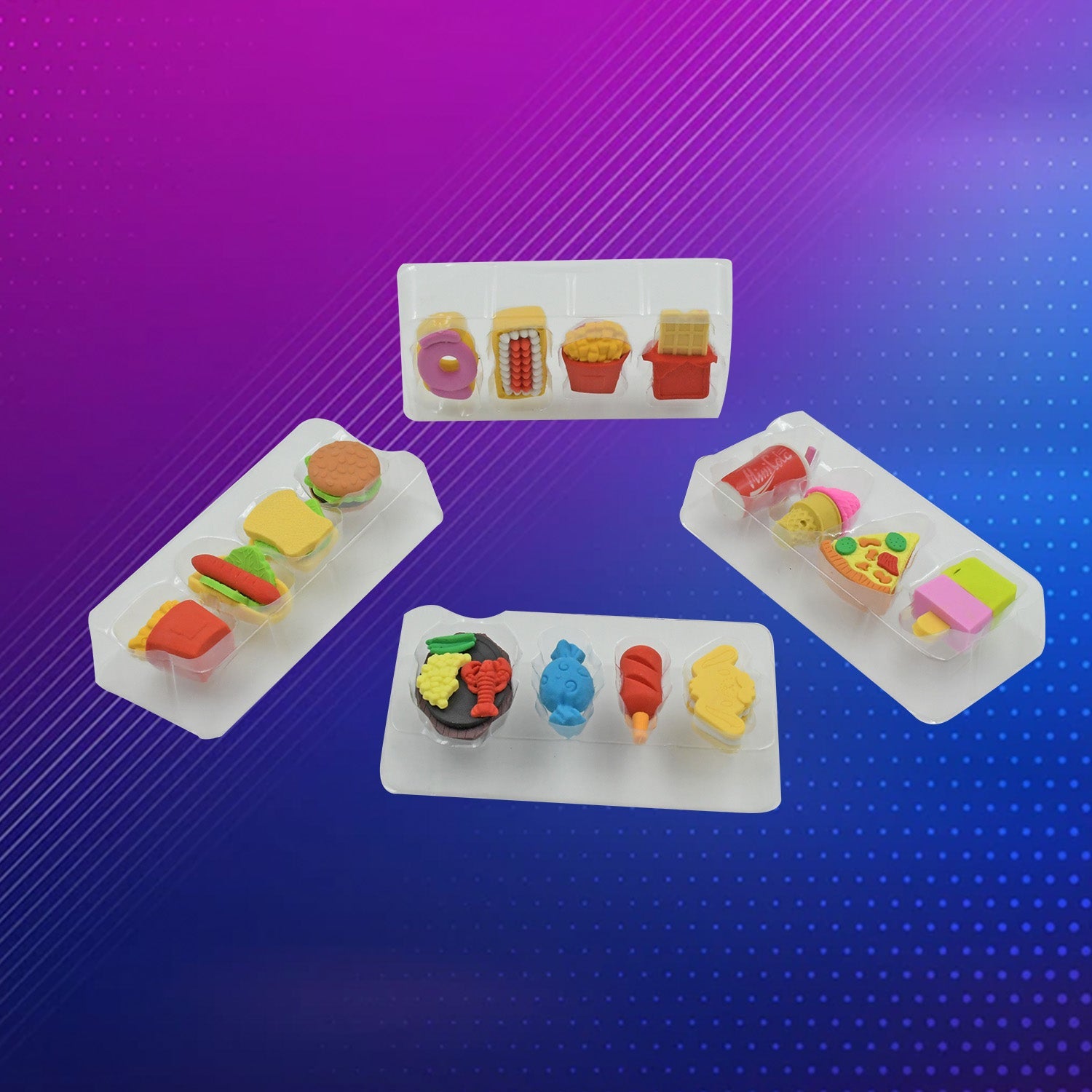 Fun Erasers for Kids! Mix & Match: Food & Drink Erasers (Set of 1) - Bhavnagar Deodap