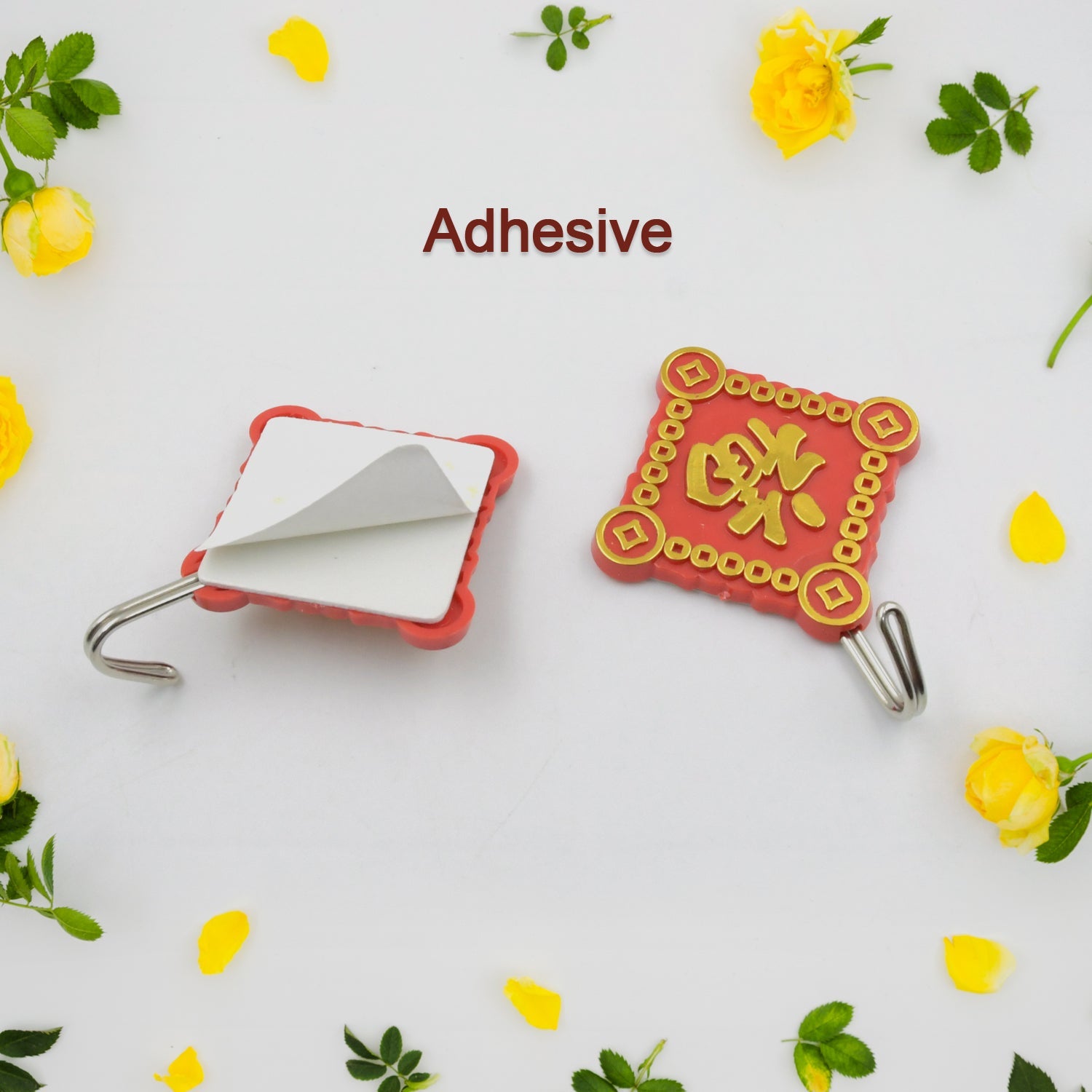 Multipurpose Self-Adhesive Hooks (Heavy Duty): Bathroom, Kitchen, Office - Bhavnagar Deodap