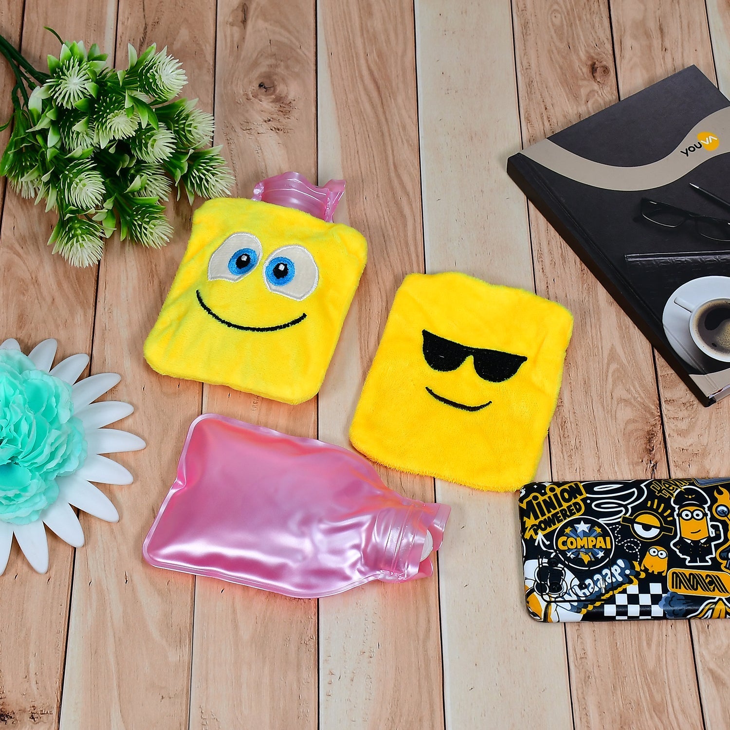 Fun Emoji Relief (1 Pc): Mini Hot Water Bag for Aches & Pains - Bhavnagar Deodap