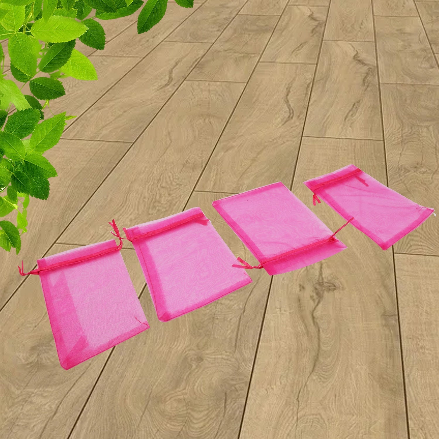 Organza Gift Bags Small Mesh Bags Drawstring Gift Bags Christmas Drawstring Organza Gift Bags, Wedding Party Festival Gift Bags (50 Pcs Set) - Bhavnagar Deodap