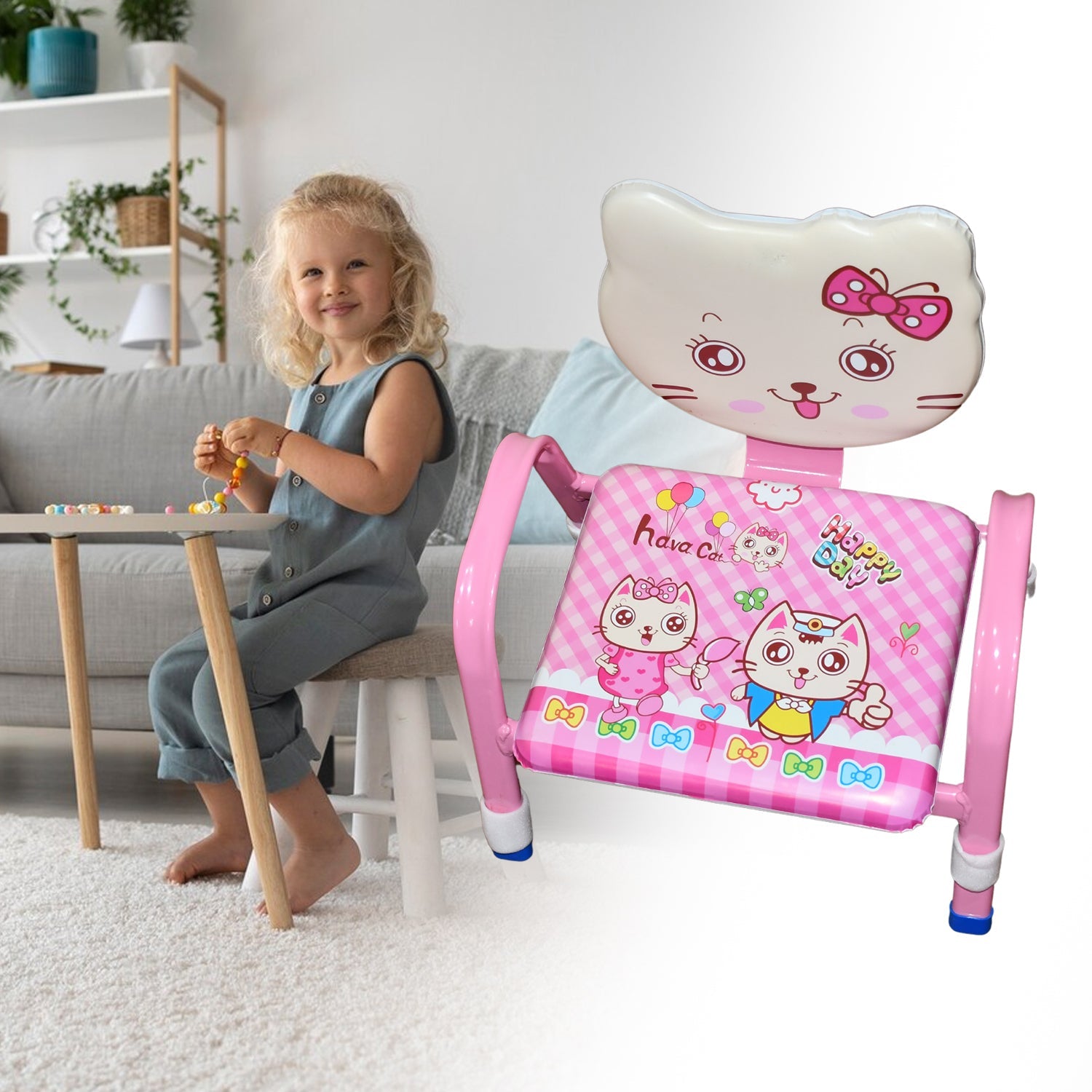 Cartoon Baby Chair Strong Steel Cushion & Comfortable Baby Chair High Quality Chair (1 Pc) - Bhavnagar Deodap