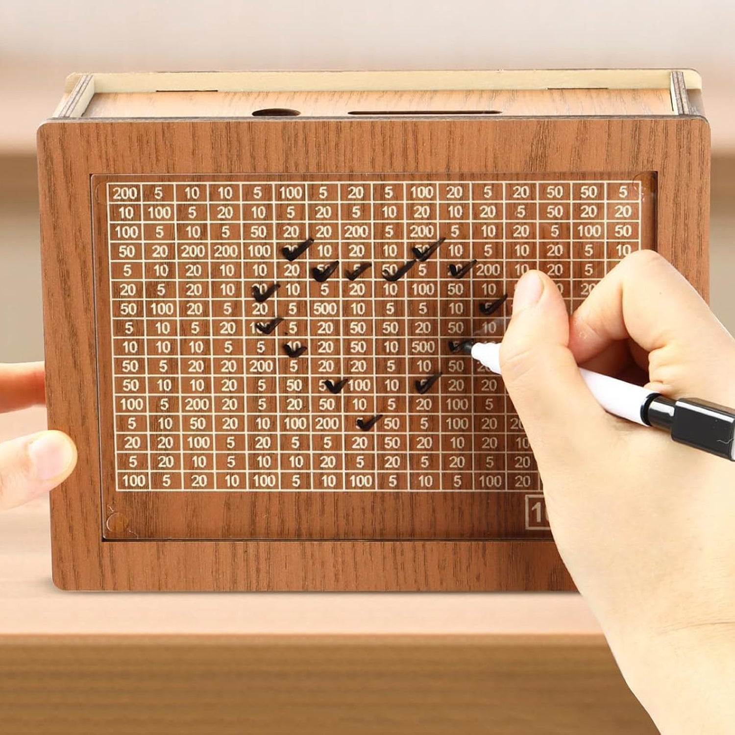 Wooden Money / Piggy Bank, Money Box (1 Pc / Pen Not Included) - Bhavnagar Deodap