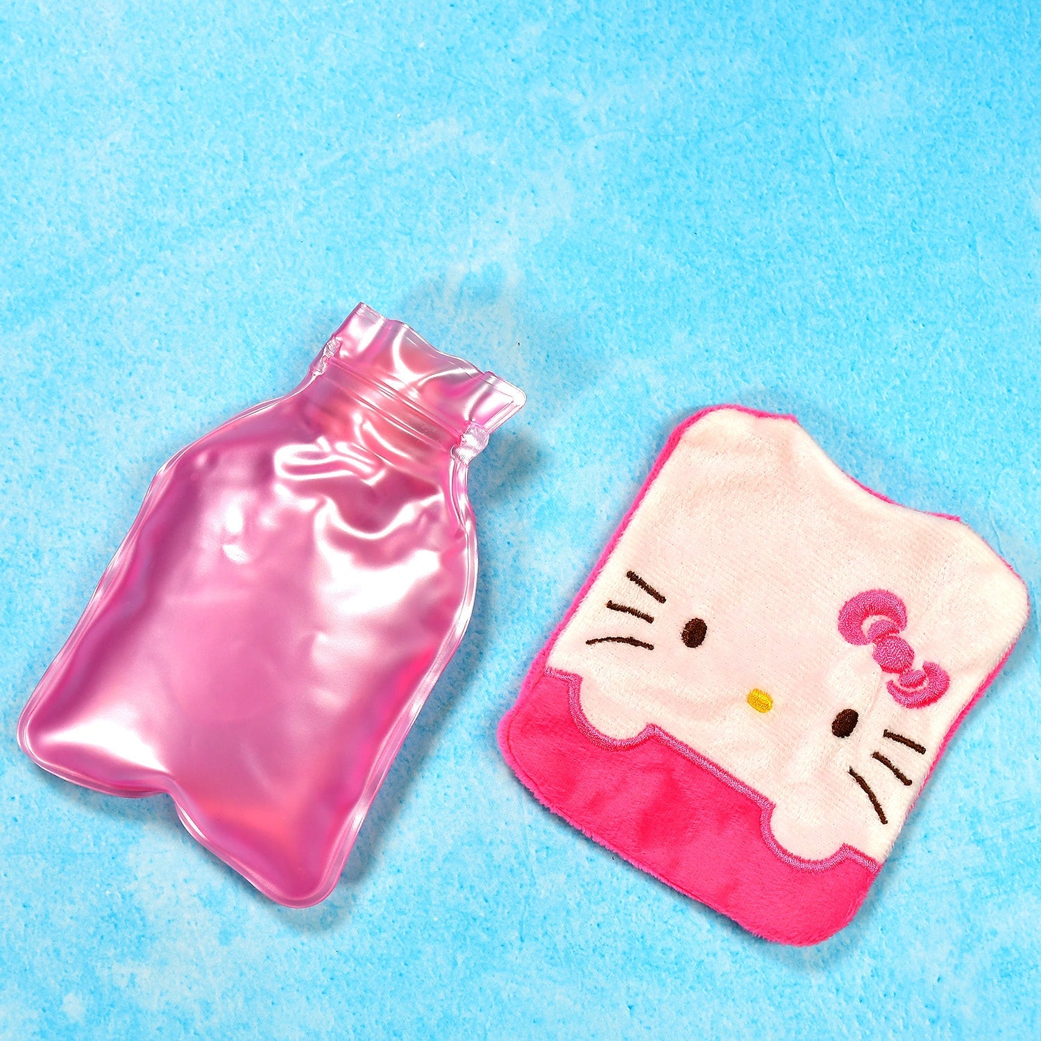 Pink Hello Kitty Small Hot Water Bag with Cover for Pain Relief - Bhavnagar Deodap